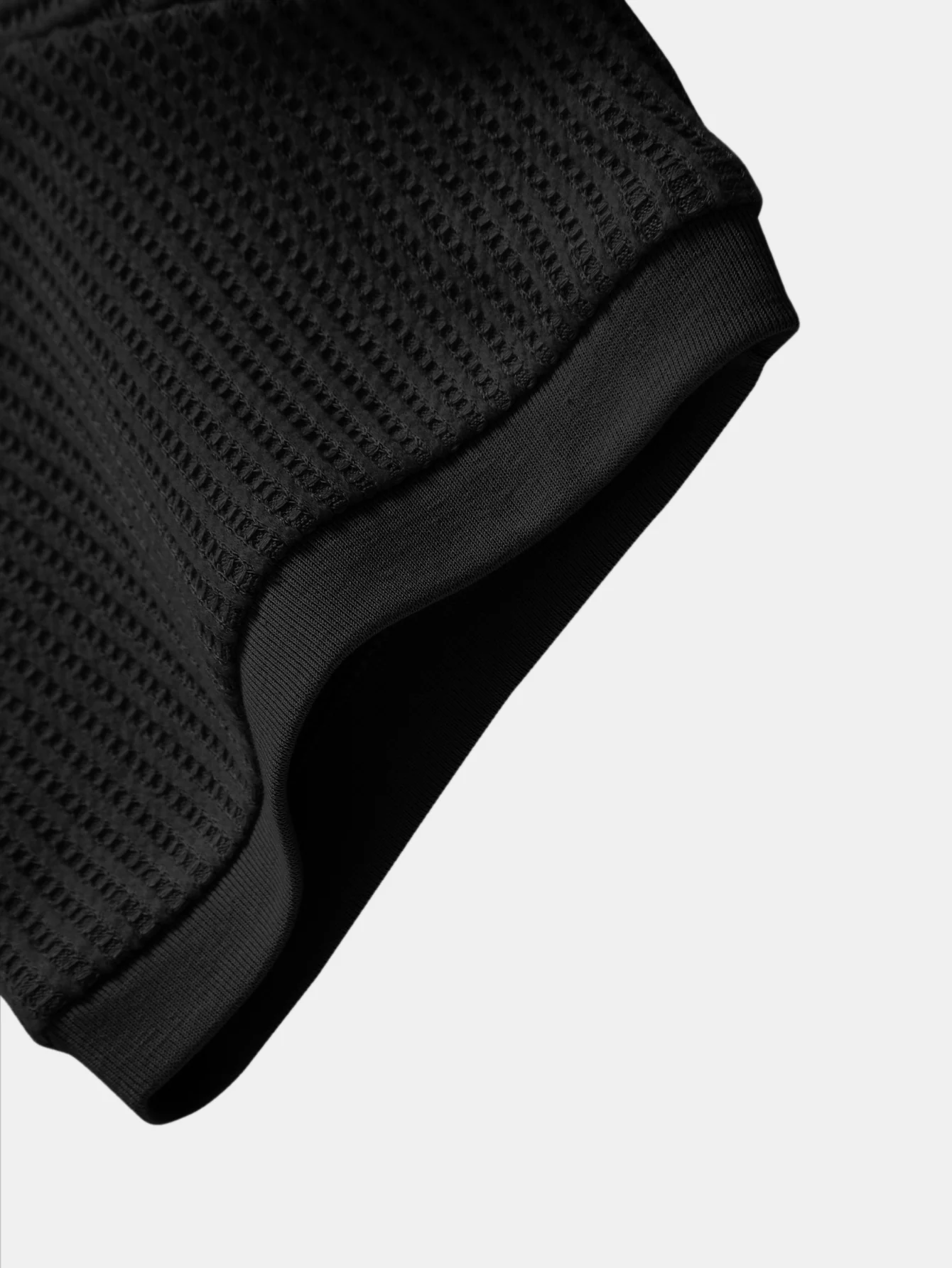 Waffle Ribbed Hem T-Shirt - Image 6
