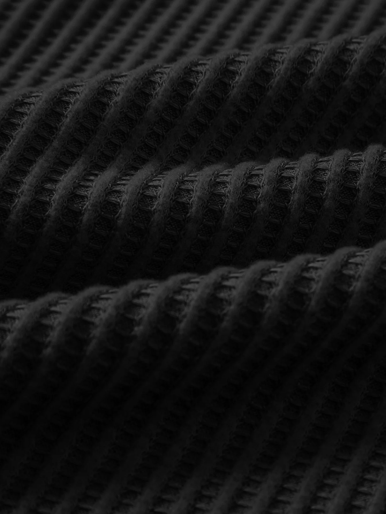 Waffle Ribbed Hem T-Shirt - Image 8