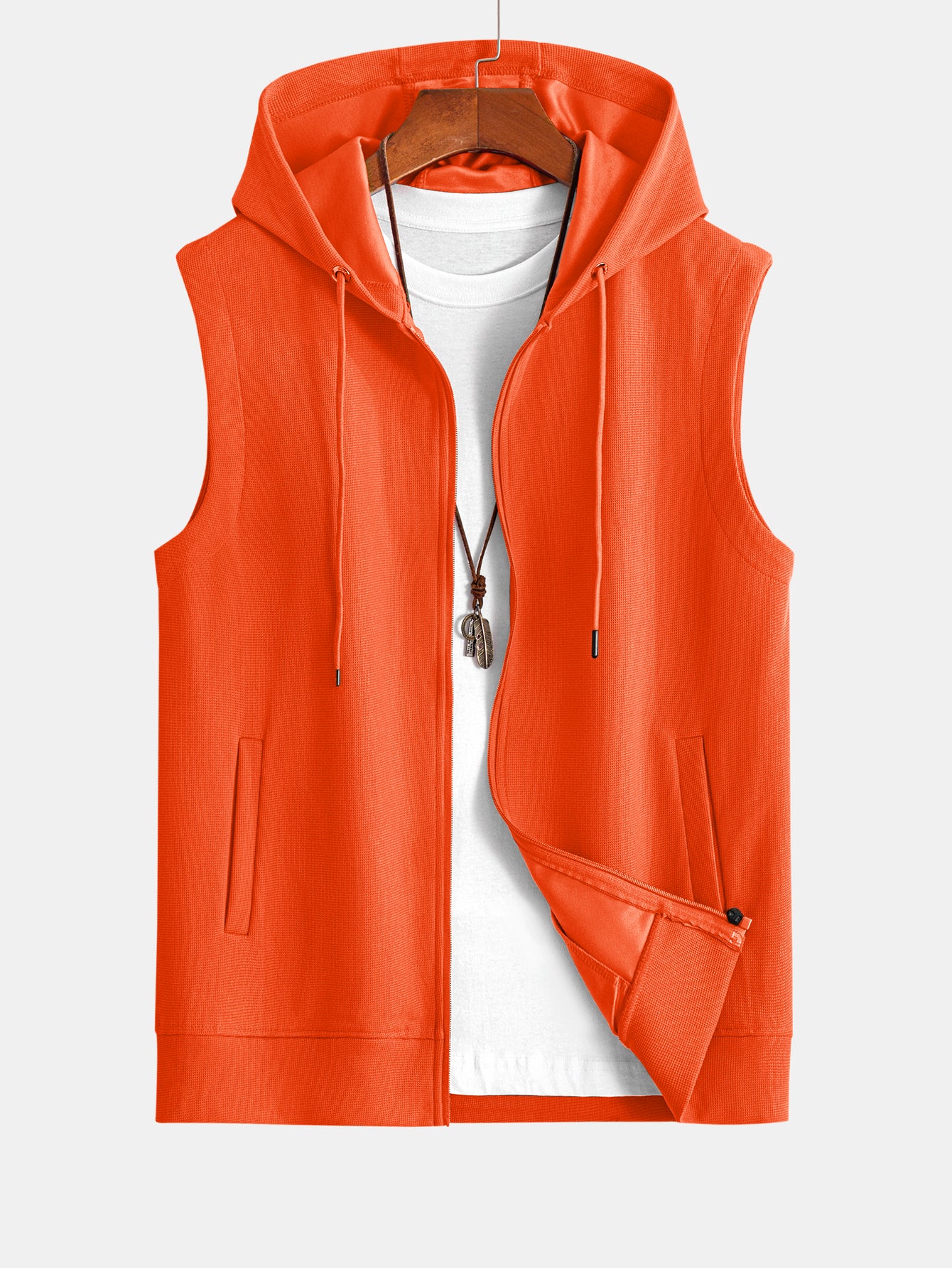 Waffle Sleeveless Hoodie - Image 9