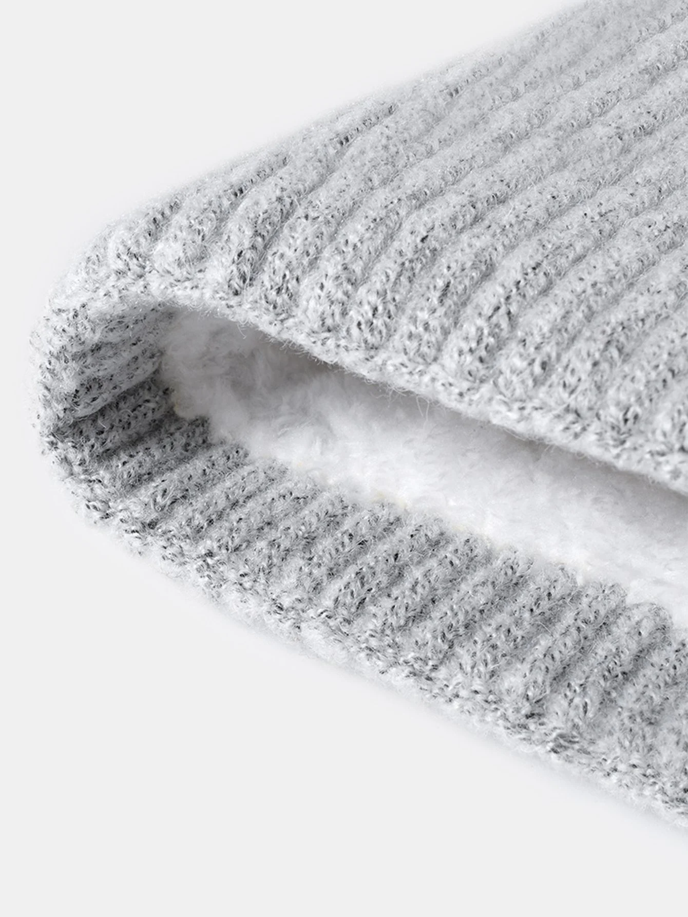 Warmes Fleecegefüttertes Strickmütze mit Umschlag - Image 6