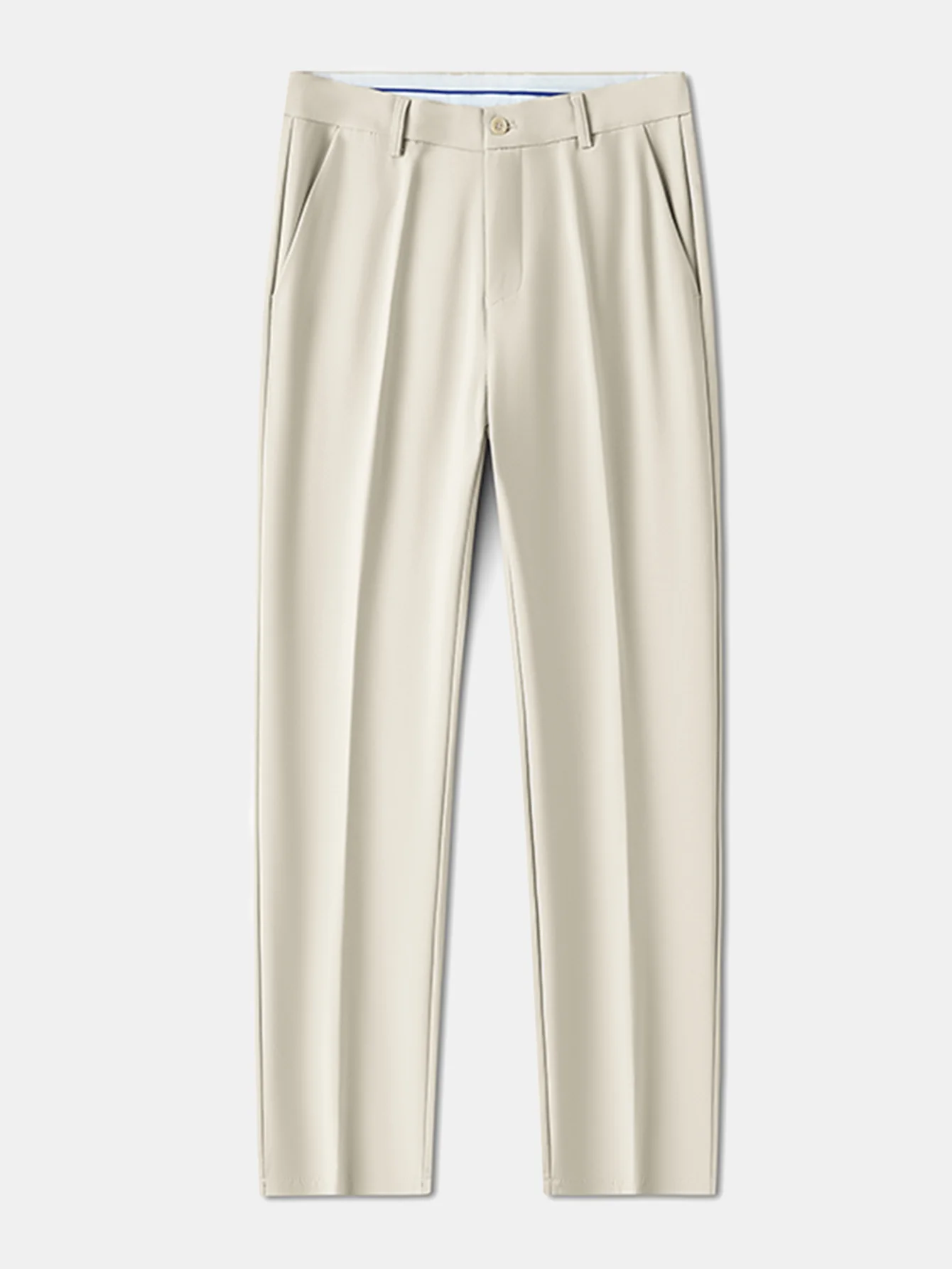 Warm Fleece-Lined Slim Fit Tapered Trousers - Image 13