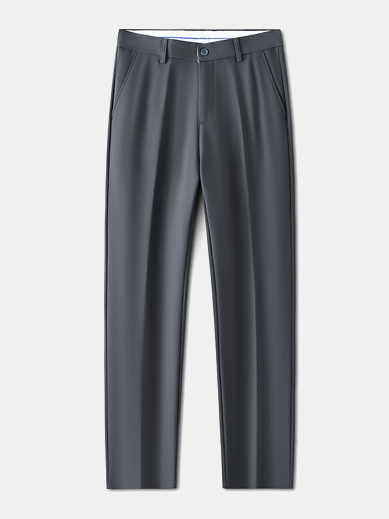 Warm Fleece-Lined Slim Fit Tapered Trousers - Image 15