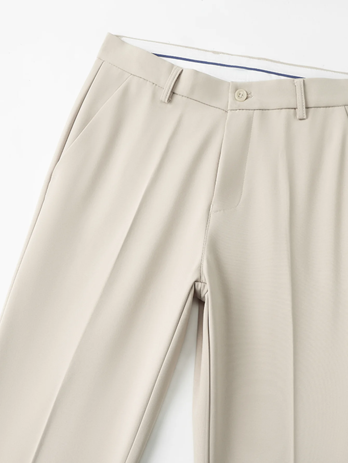 Warm Fleece-Lined Slim Fit Tapered Trousers - Image 19