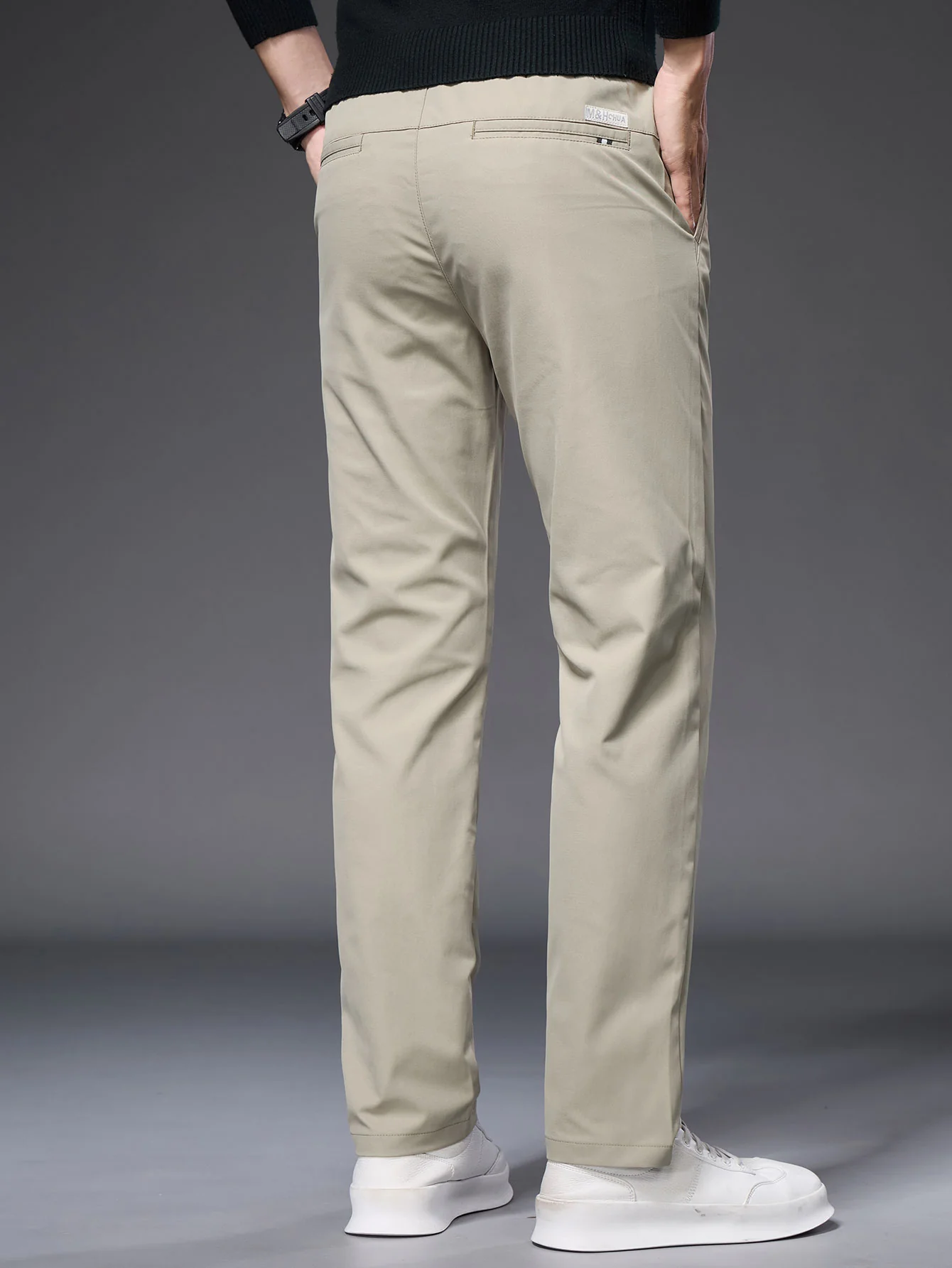 Warm Fleece-Lined Straight Leg Chino Pants - Image 4