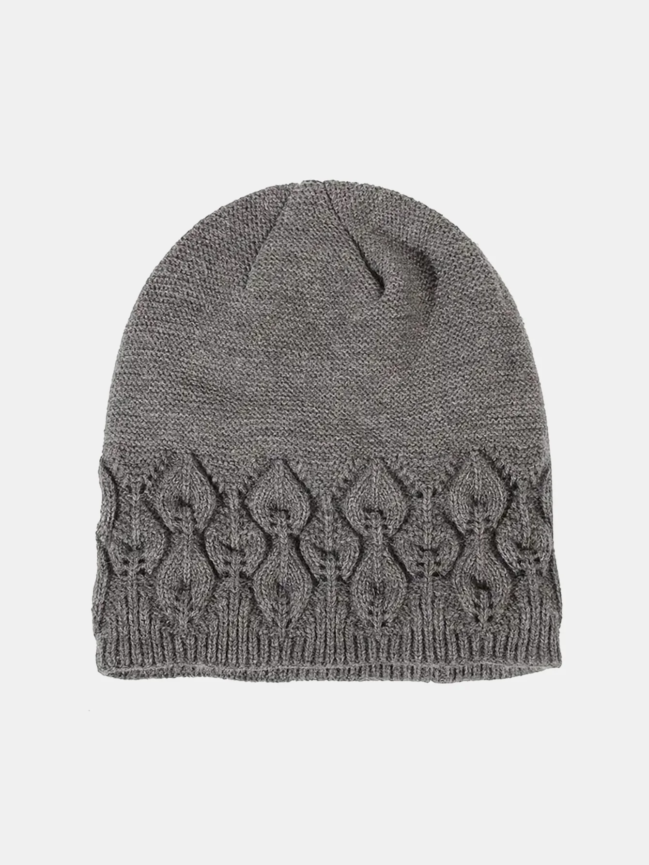 Warm Fleece Lined Thickened Double-layer Design Vintage Knitted Hat - Image 6