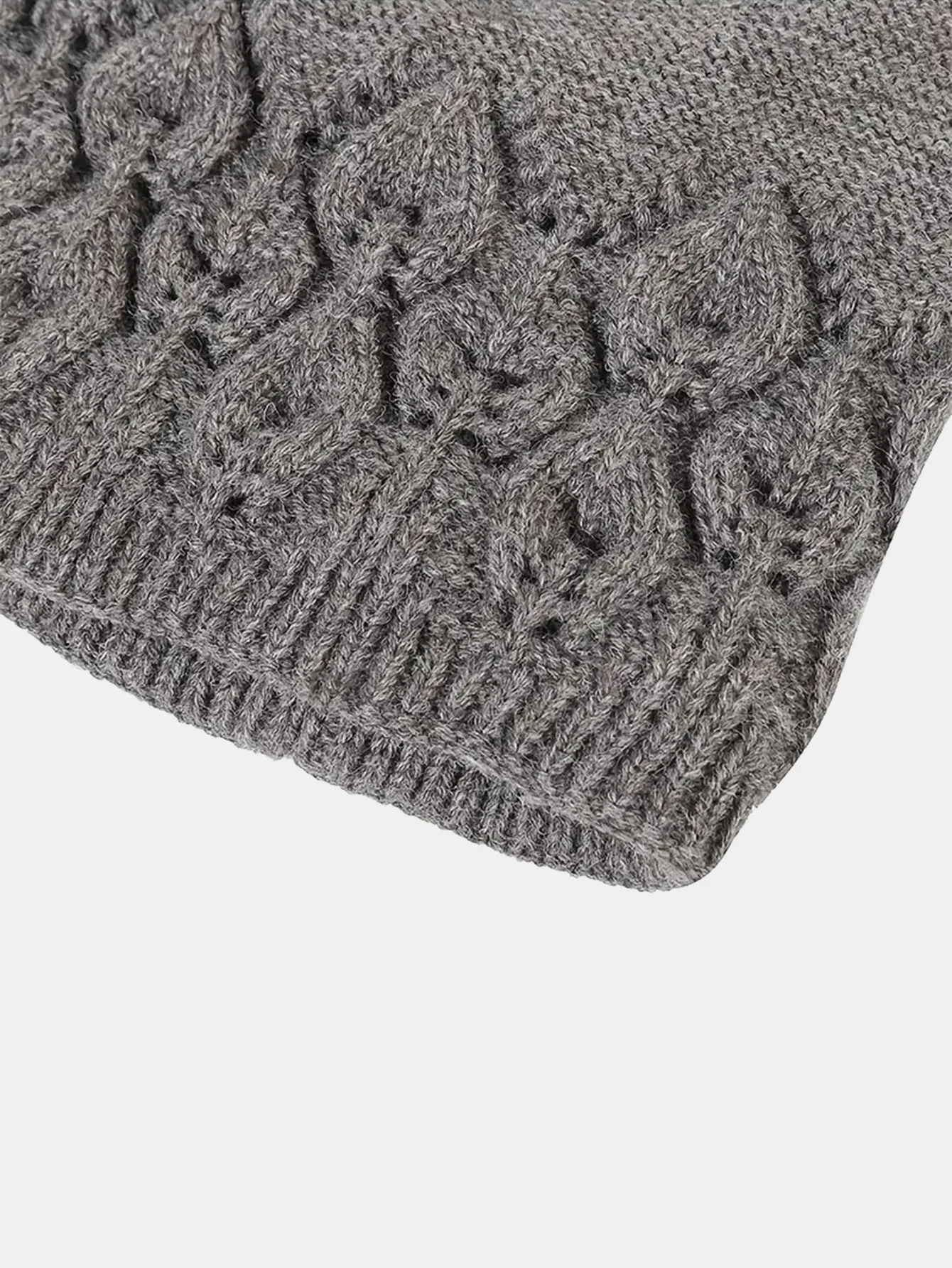 Warm Fleece Lined Thickened Double-layer Design Vintage Knitted Hat - Image 8