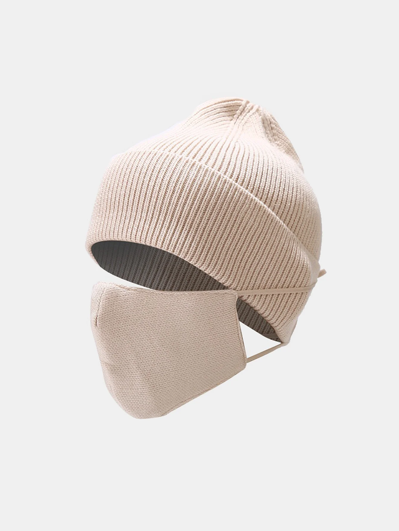 Warm Knitted Hat Face Mask Set Lightweight Ear Cheek Cover - Image 4