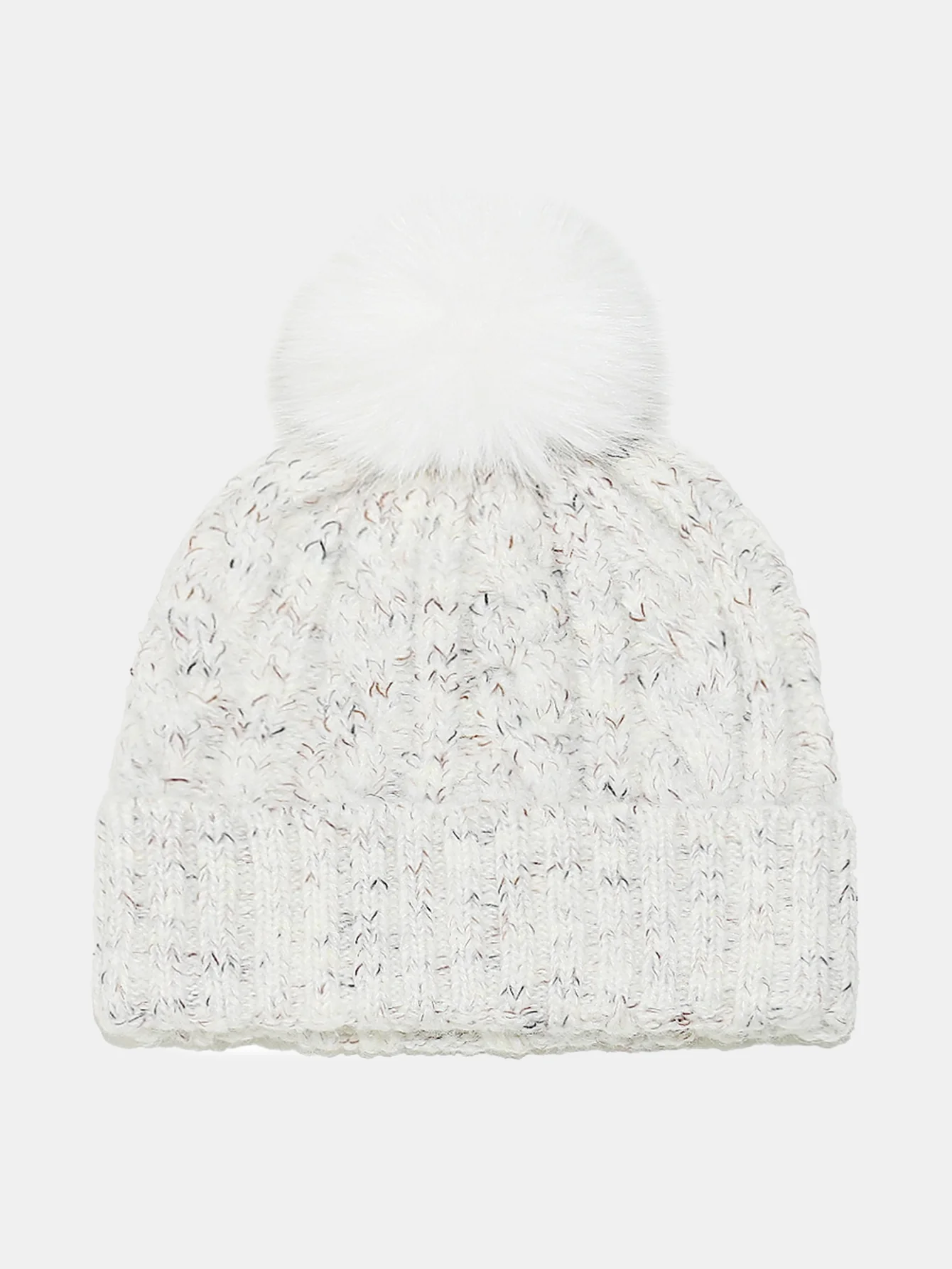 Warm Knitted Hat With Pompom - Image 2