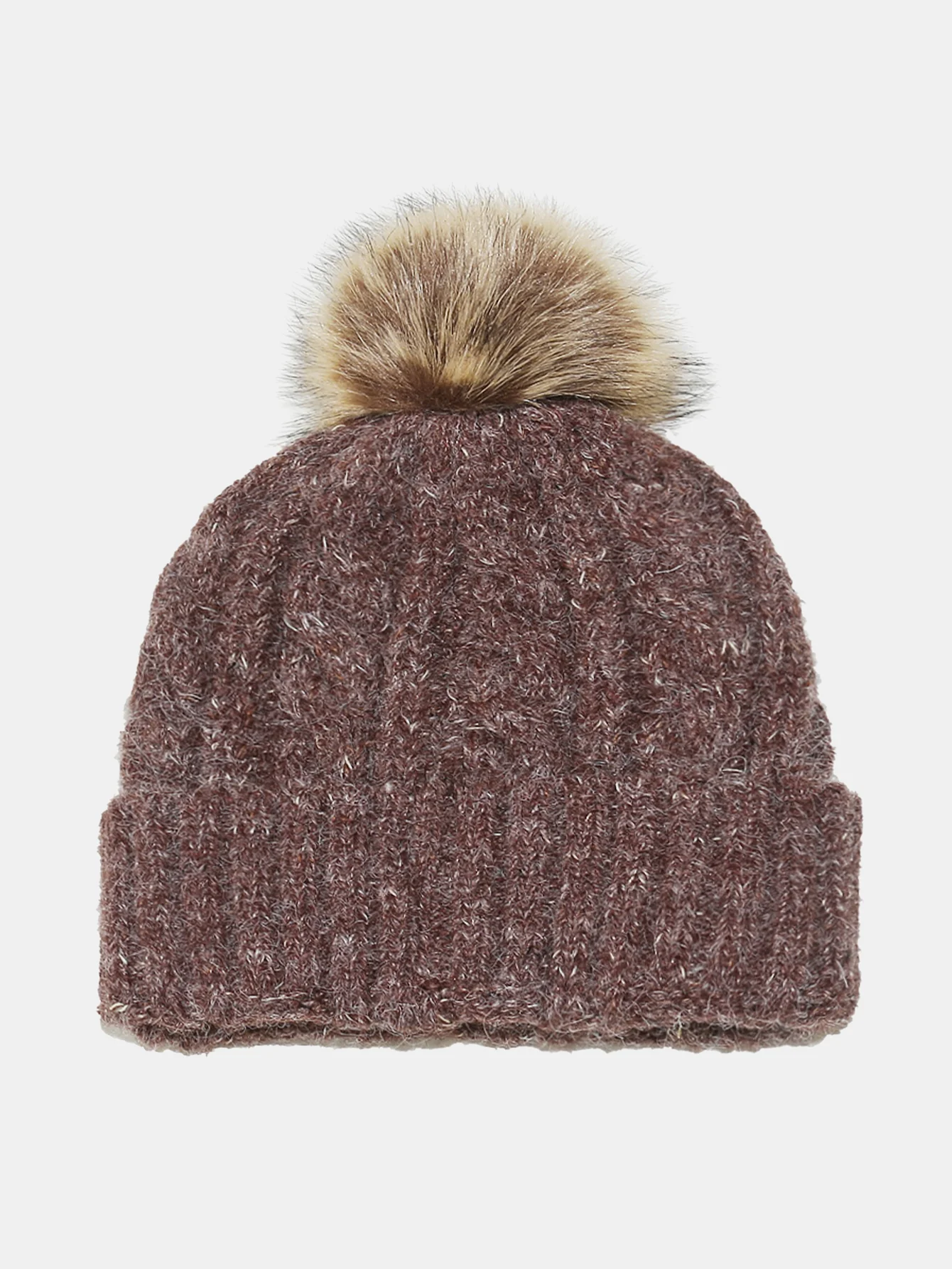 Warm Knitted Hat With Pompom - Image 4