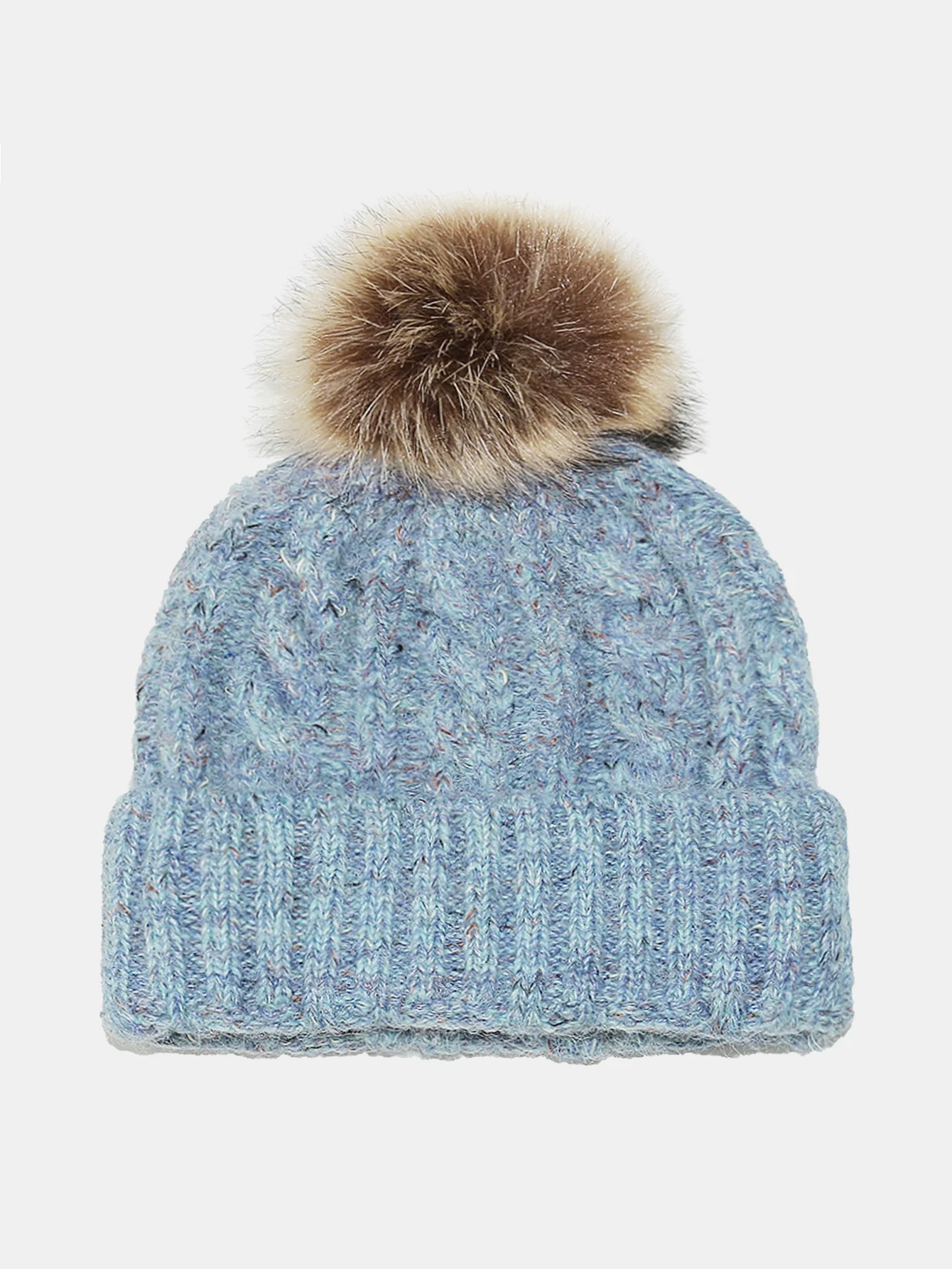 Warm Knitted Hat With Pompom - Image 6