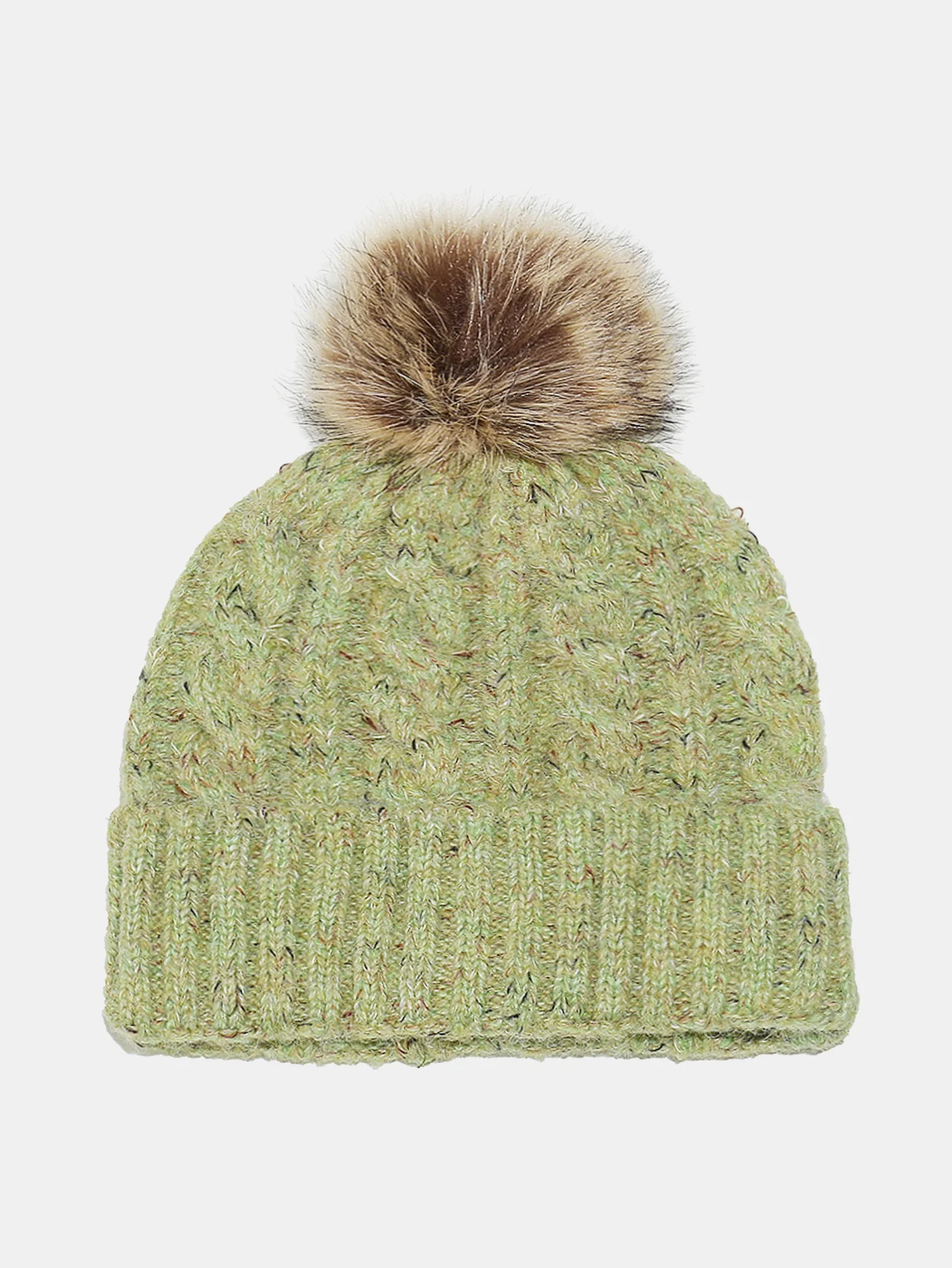 Warm Knitted Hat With Pompom - Image 7