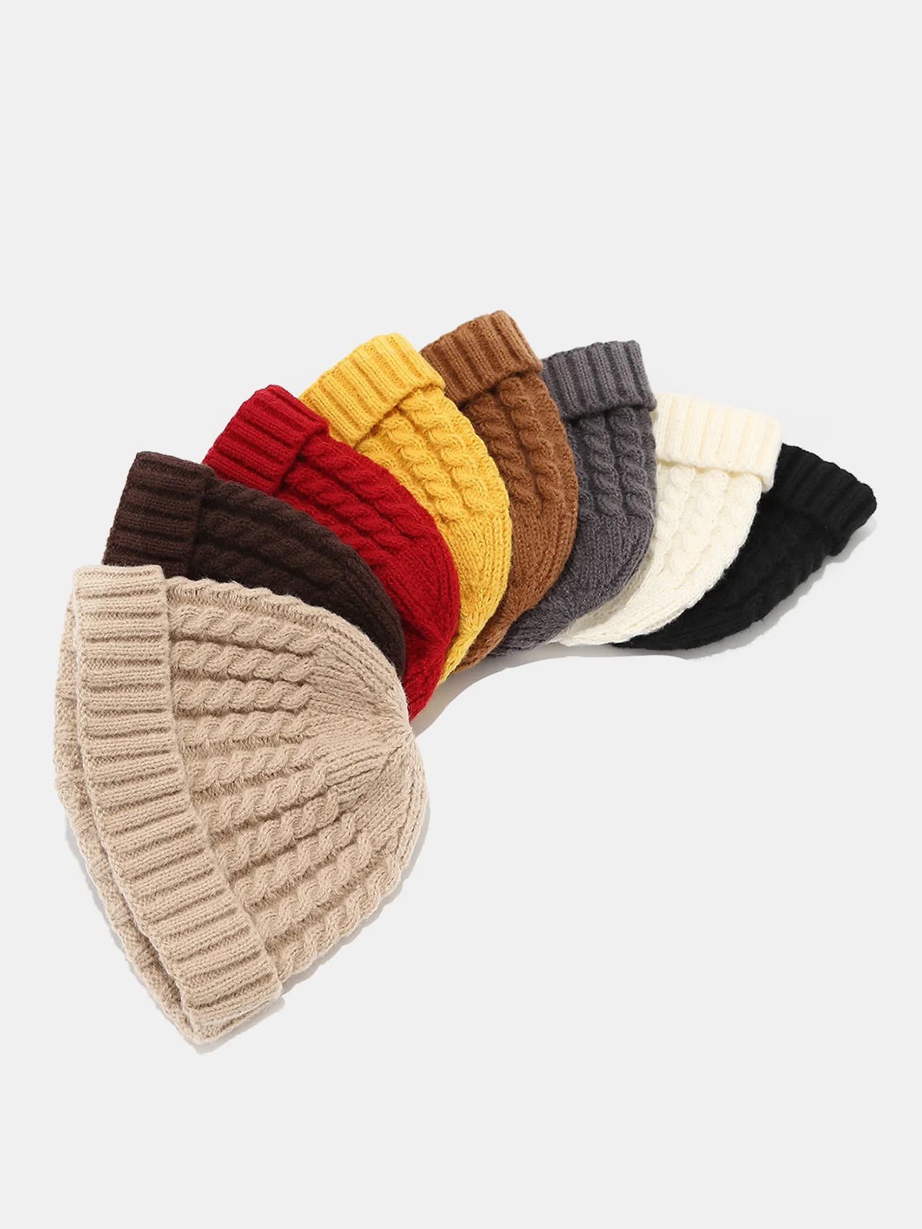 Warme Vintage Strickmütze mit Zopfmuster - Image 10