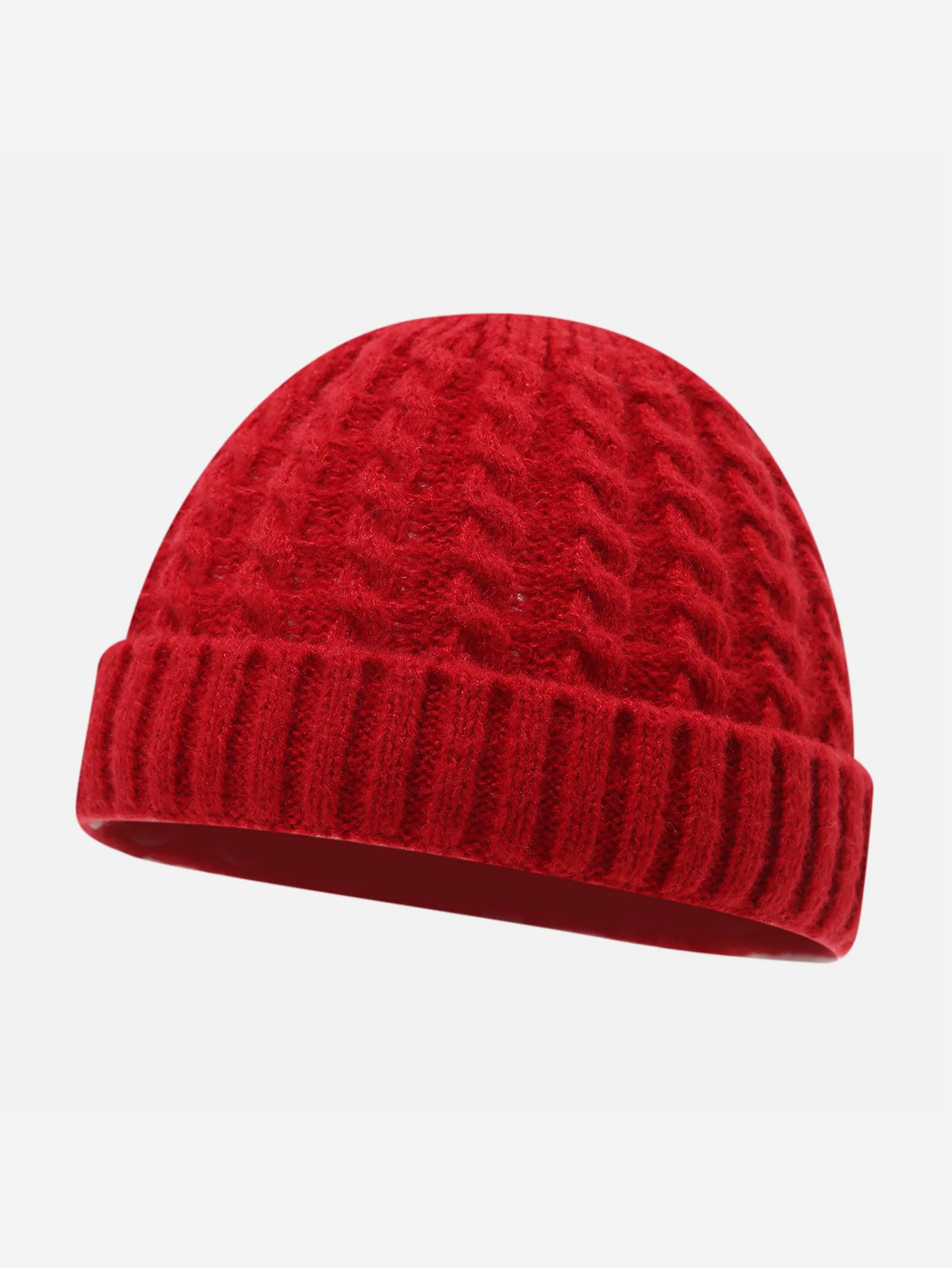 Warme Vintage Strickmütze mit Zopfmuster - Image 4
