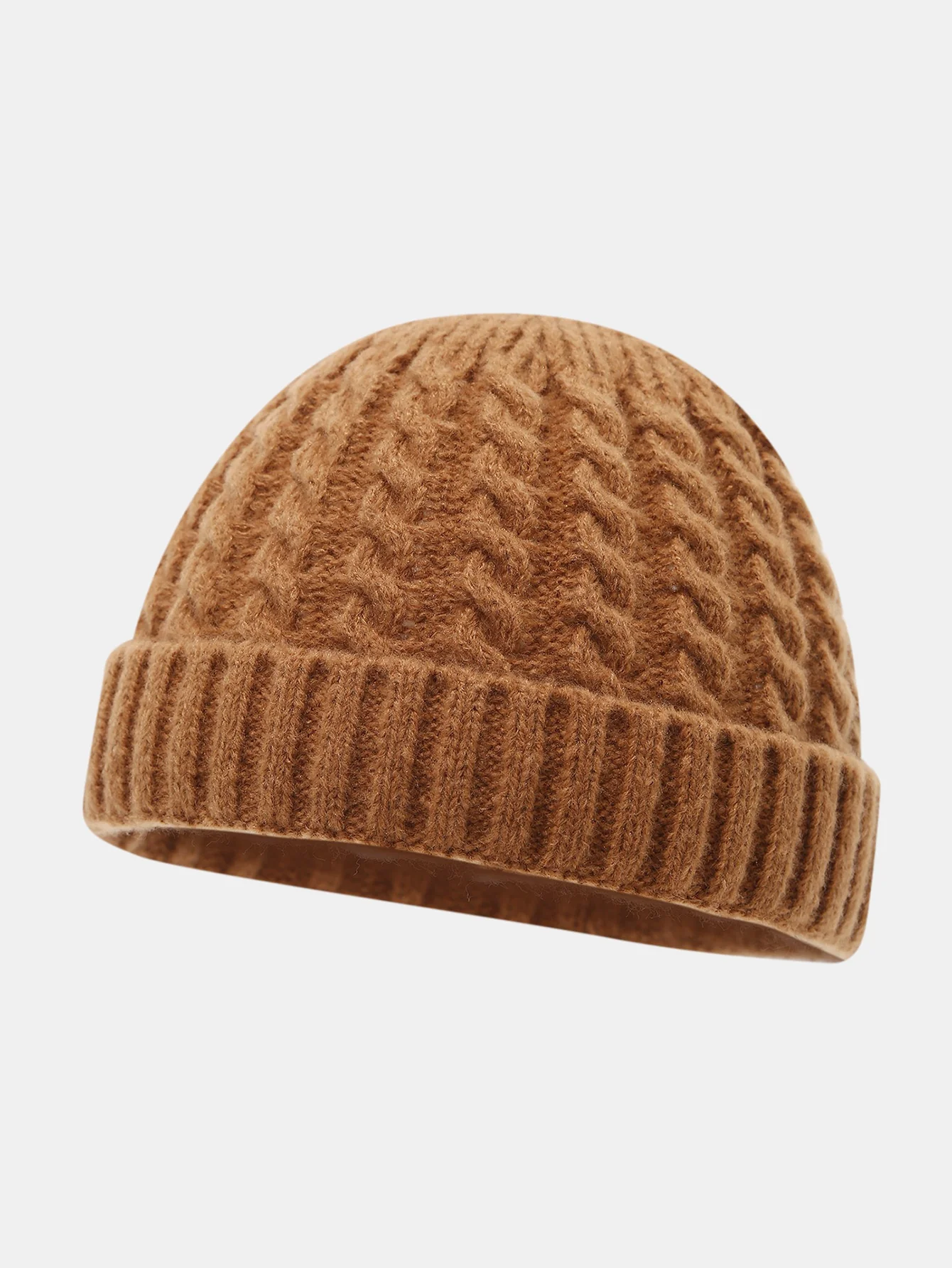 Warme Vintage Strickmütze mit Zopfmuster - Image 6