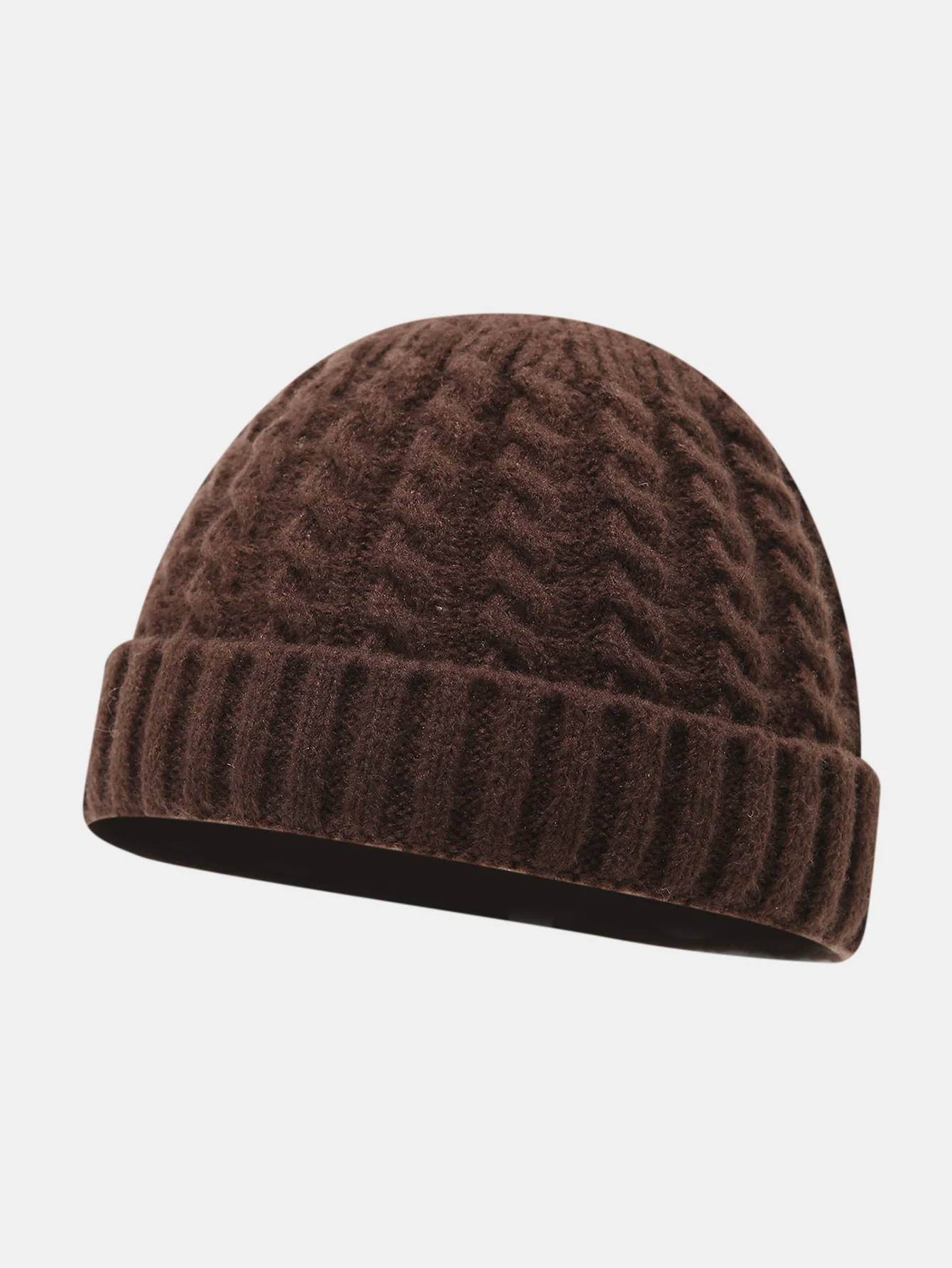 Warme Vintage Strickmütze mit Zopfmuster - Image 7