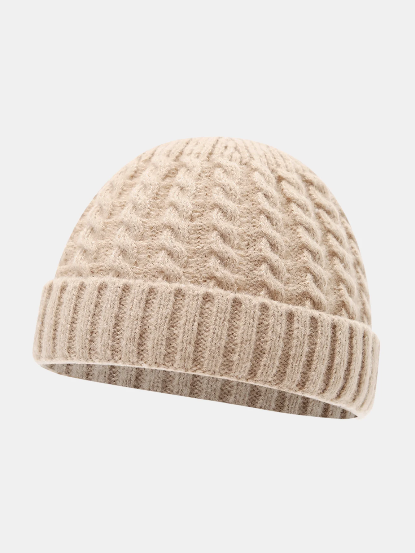 Warme Vintage Strickmütze mit Zopfmuster - Image 8