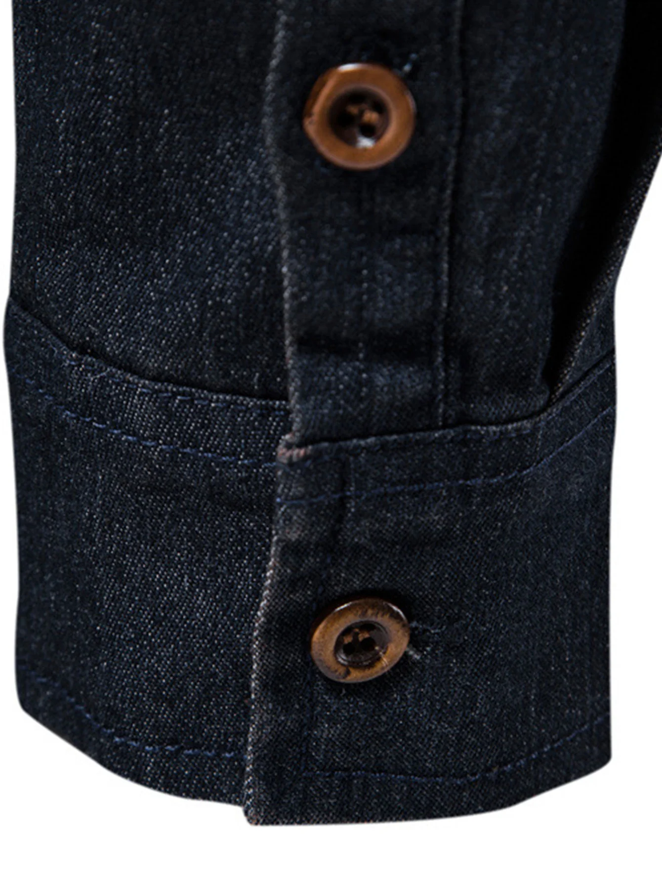 Gewaschenes Denim Westernhemd mit Taschen - Image 10