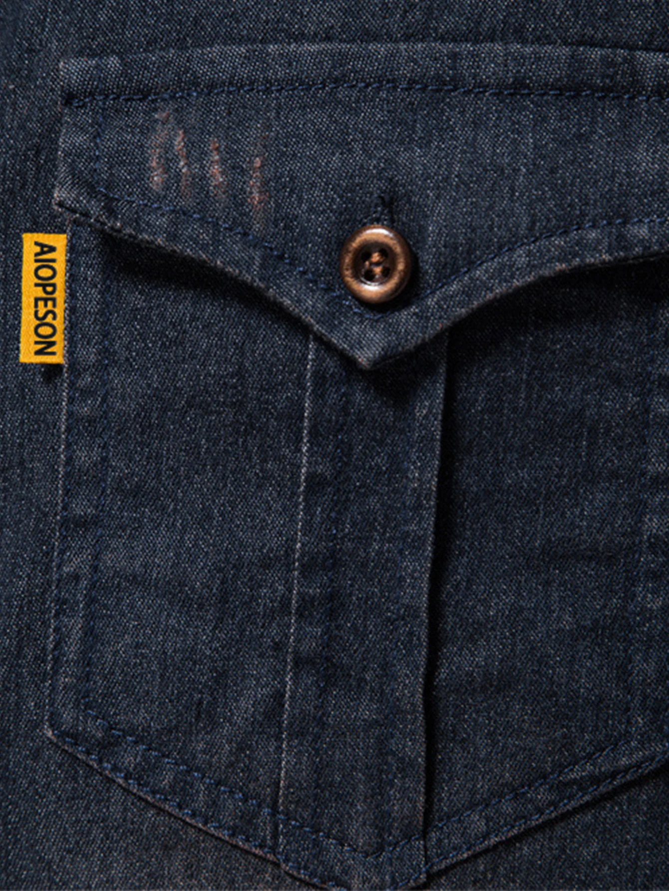 Gewaschenes Denim Westernhemd mit Taschen - Image 7
