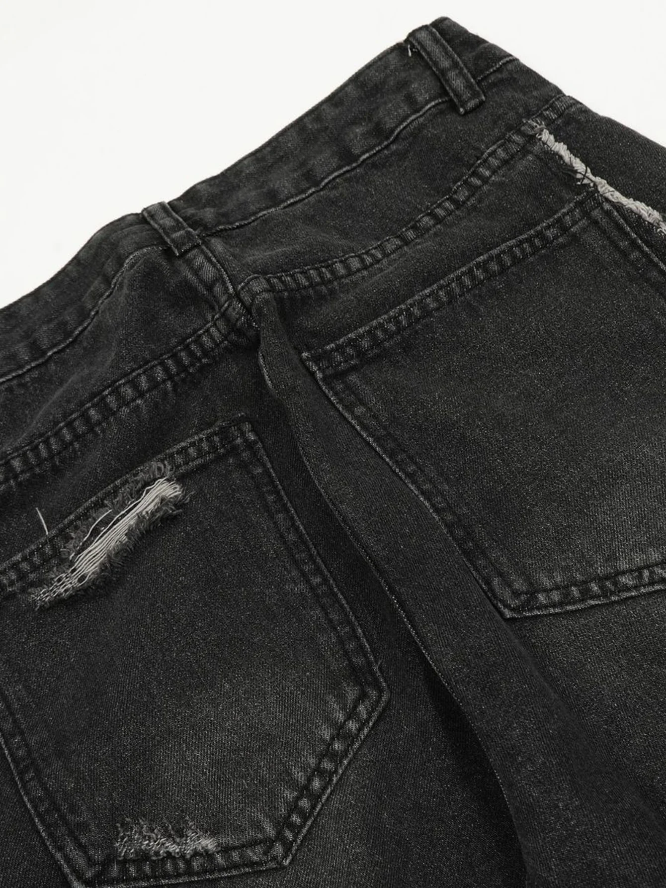 Gewaschene Used Baggy Denim Cargo-Hose - Image 7