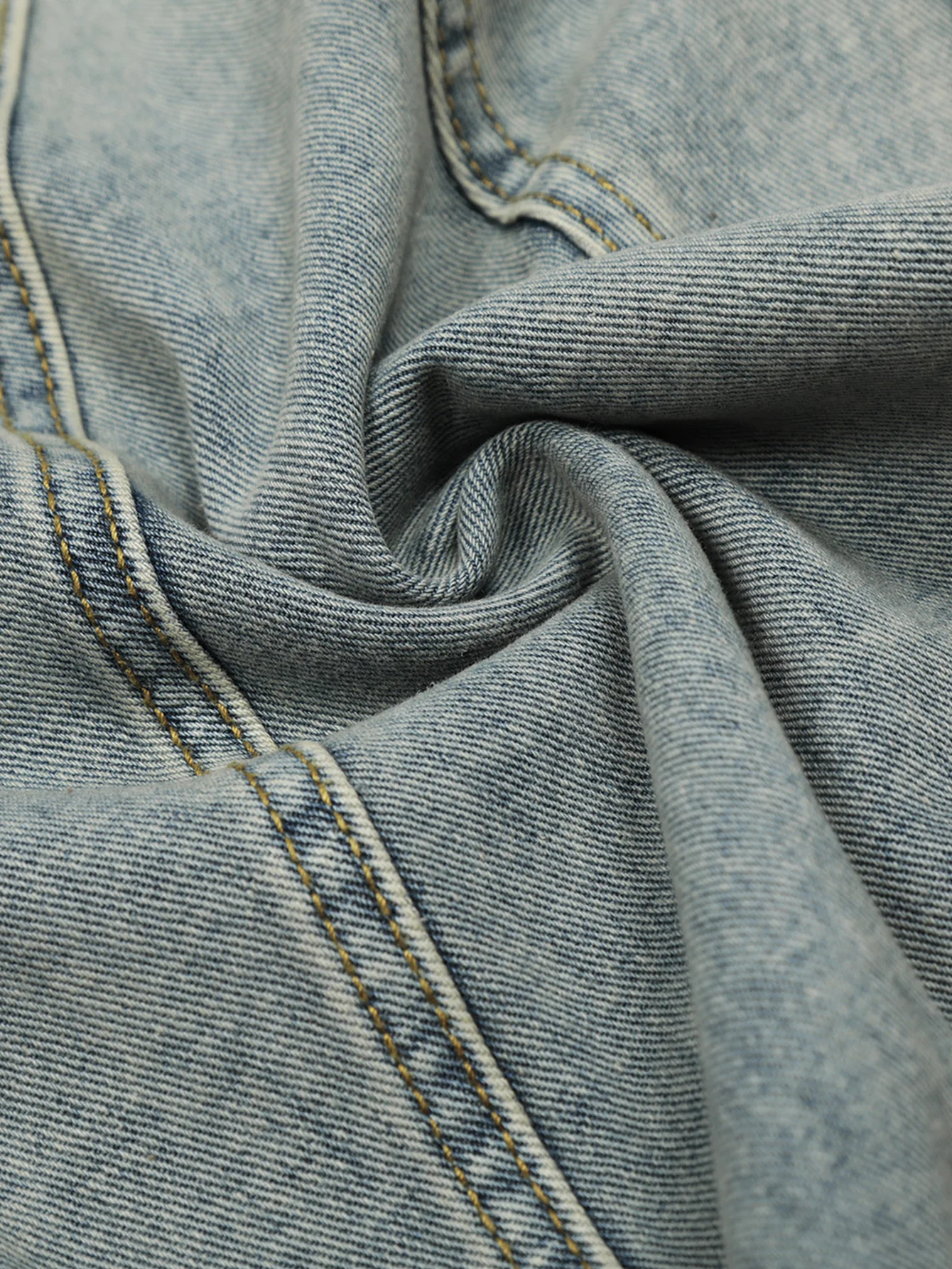 Gewaschene Used-Look Denim Baggy-Hose - Image 10