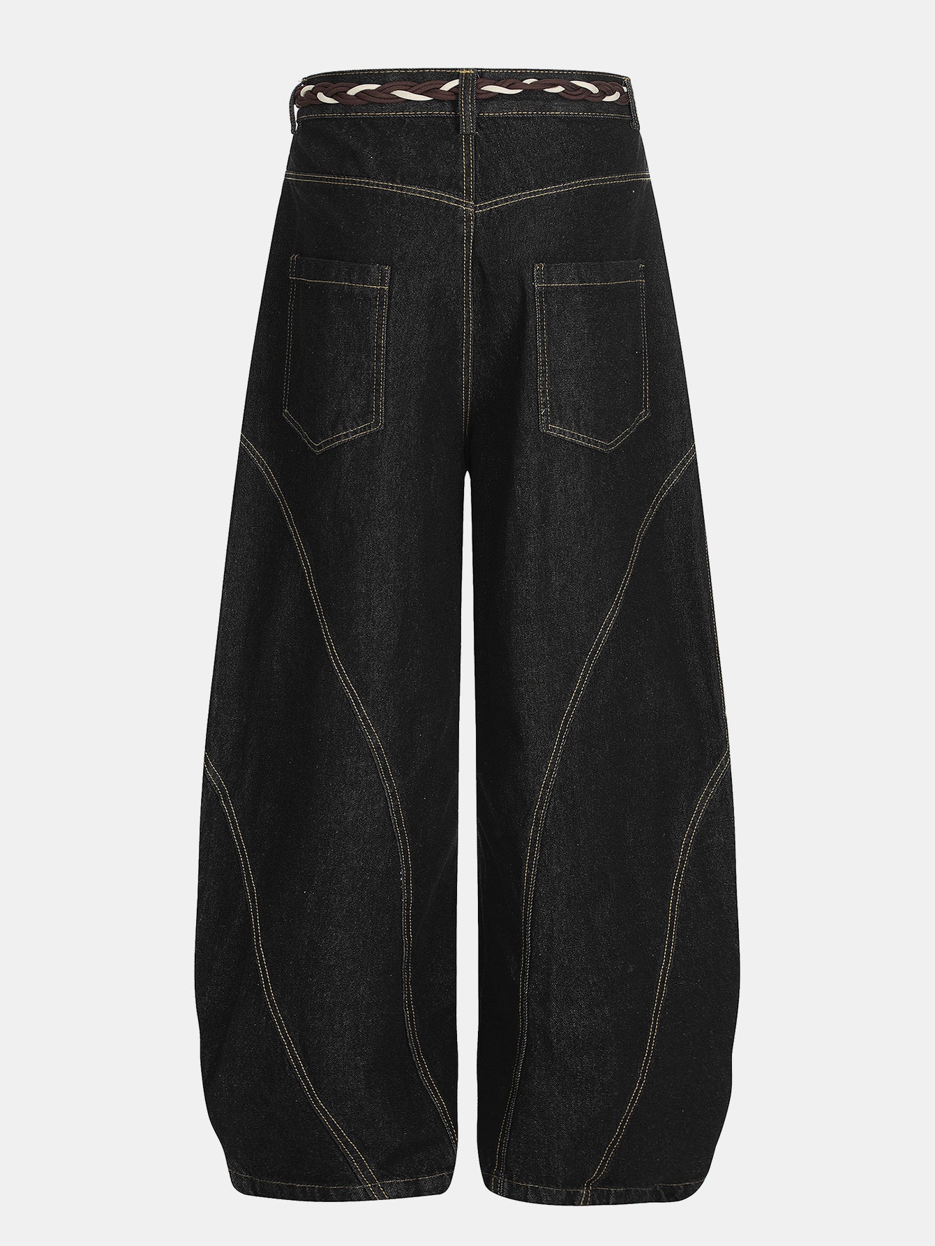 Gewaschene Used-Look Denim Baggy-Hose - Image 6