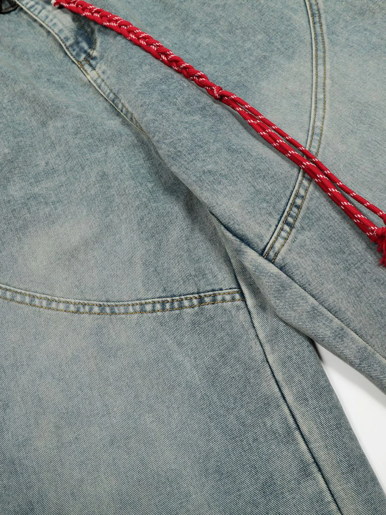Gewaschene Used-Look Denim Baggy-Hose - Image 7