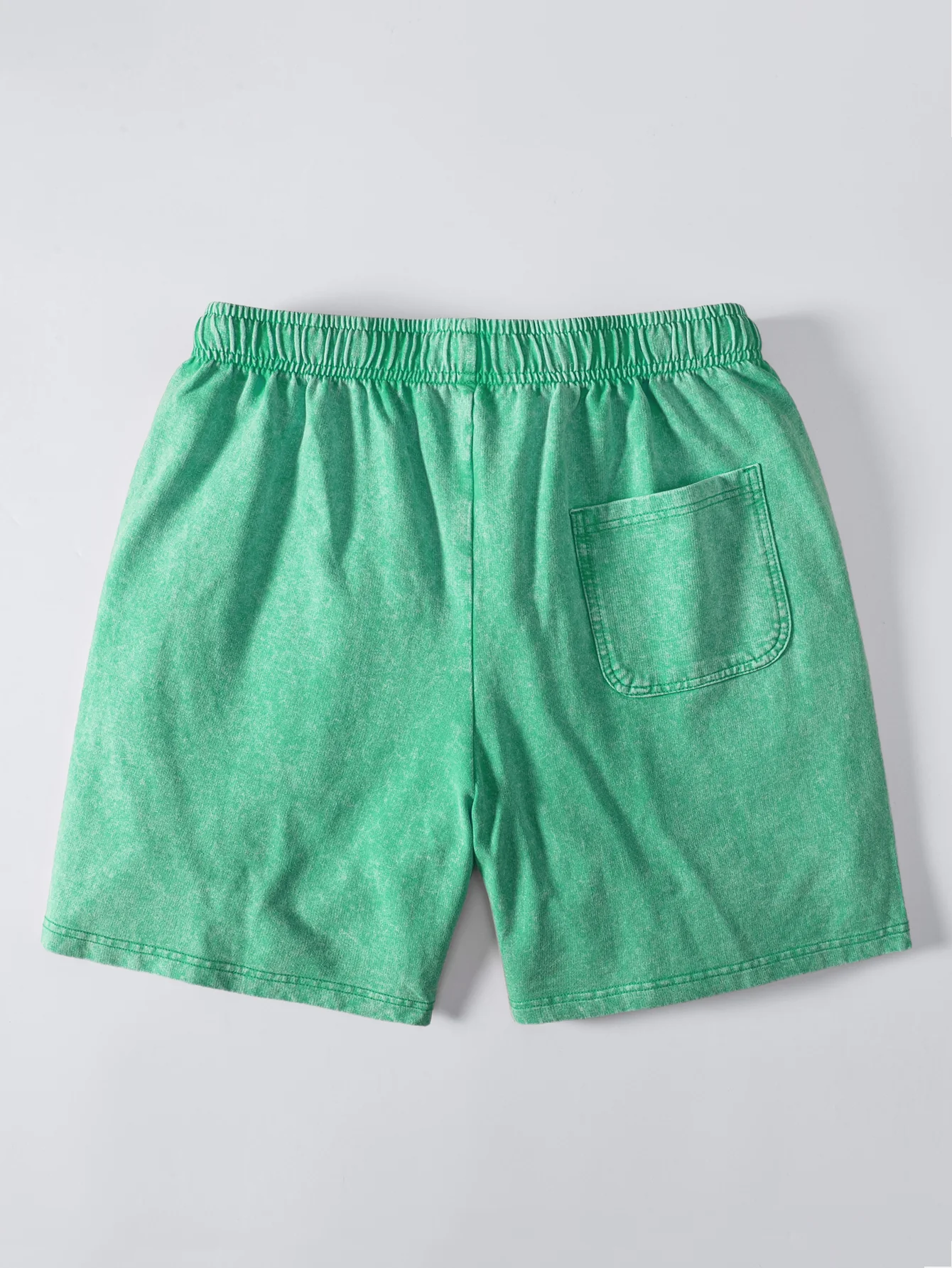 Washed Distressed Drawstring Shorts - Image 10