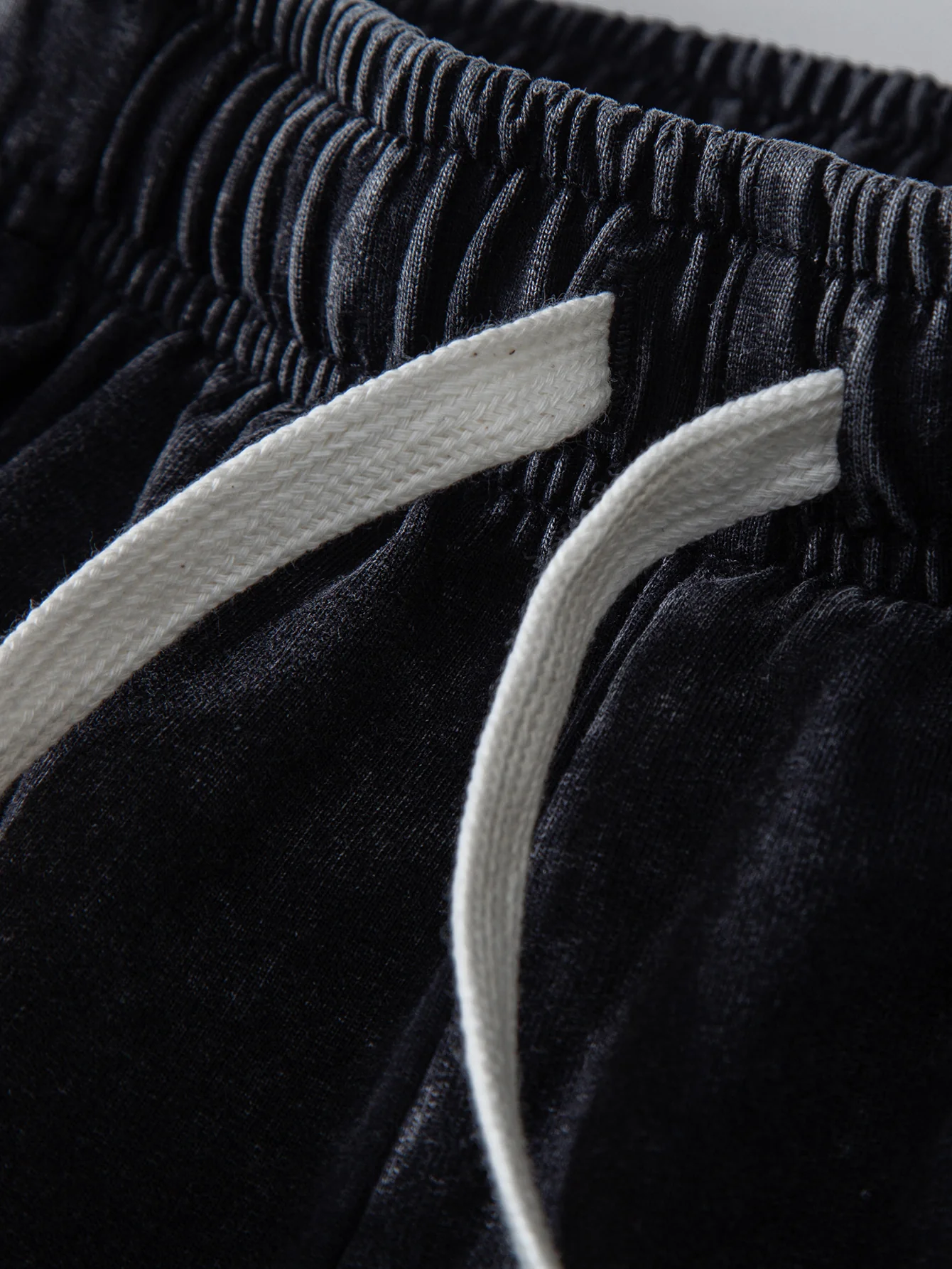 Washed Distressed Drawstring Shorts - Image 11