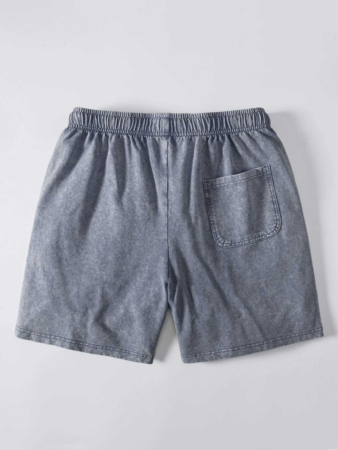 Washed Distressed Drawstring Shorts - Image 2