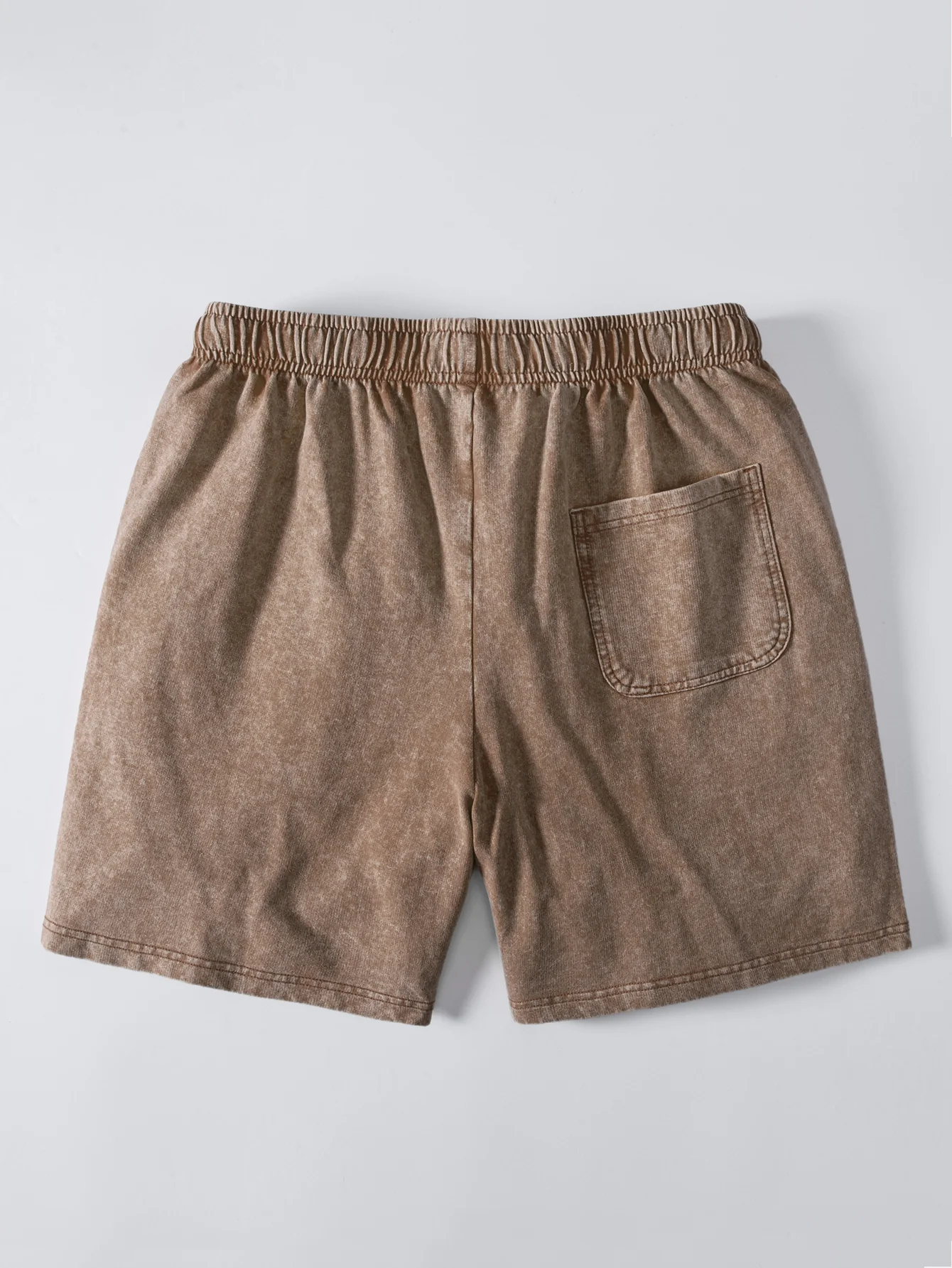 Washed Distressed Drawstring Shorts - Image 6
