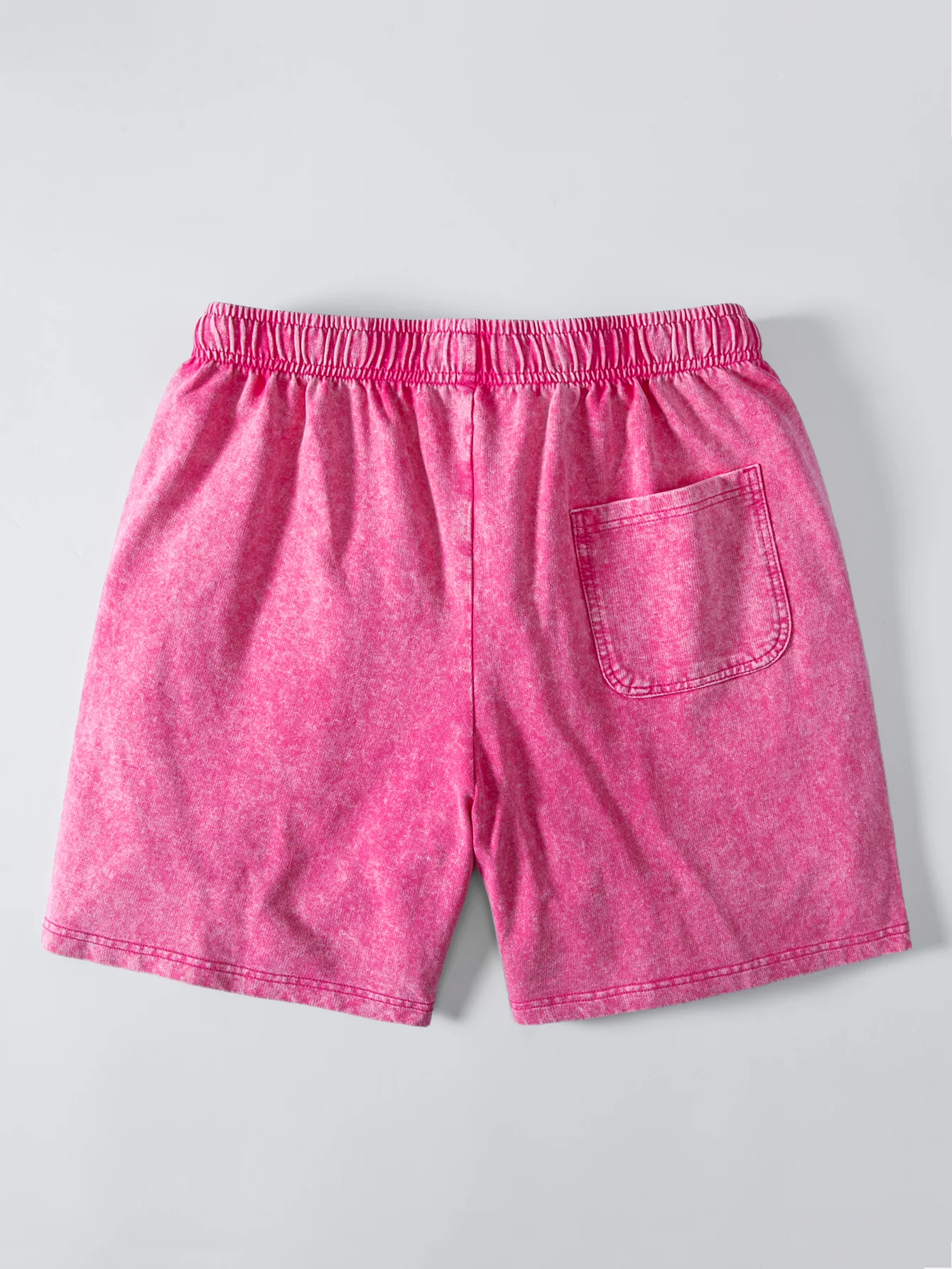 Washed Distressed Drawstring Shorts - Image 8