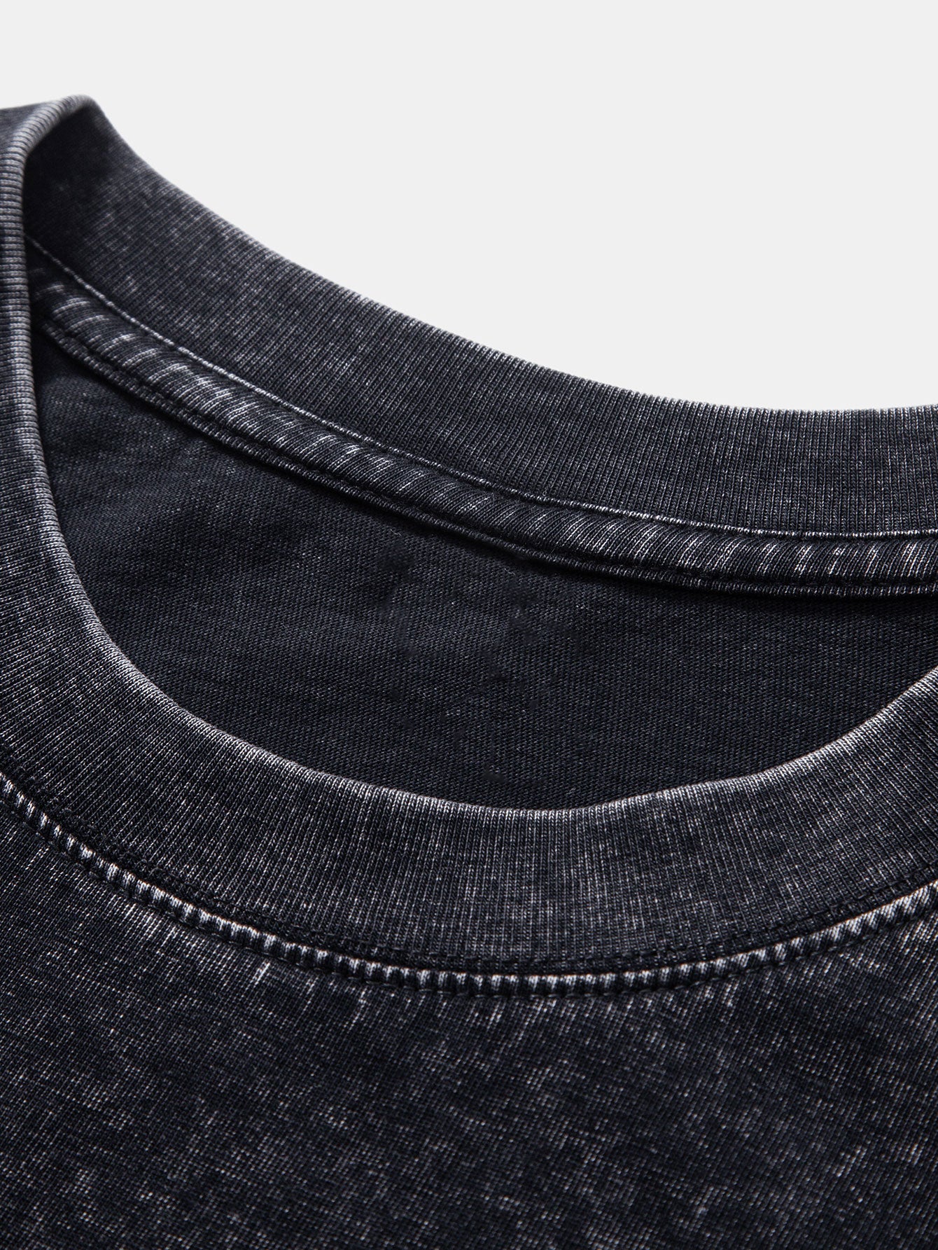 Washed Distressed Drop Shoulder Oversize T-Shirt & Drawstring Shorts - Image 6