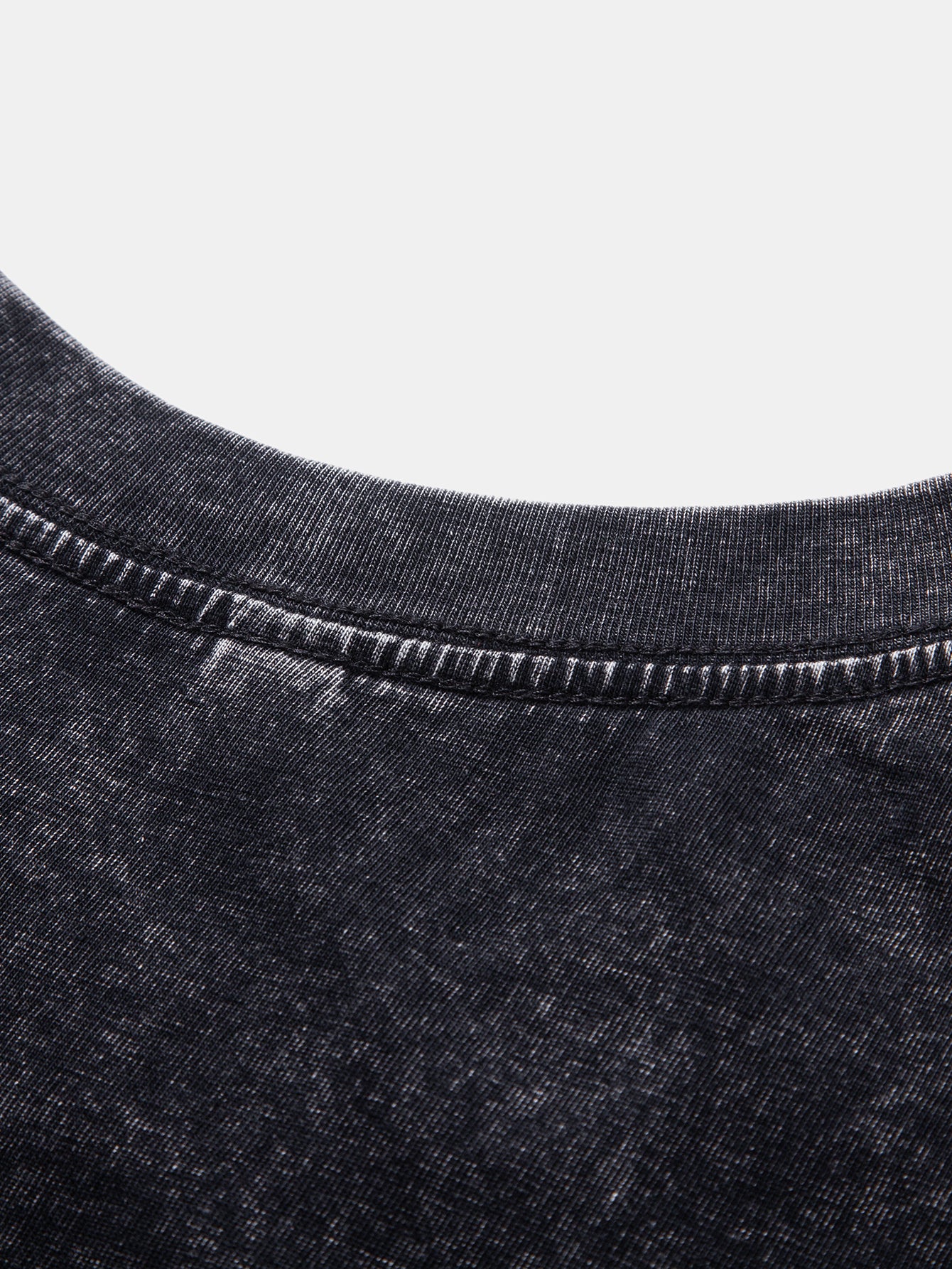 Washed Distressed Drop Shoulder Oversize T-Shirt & Drawstring Shorts - Image 7
