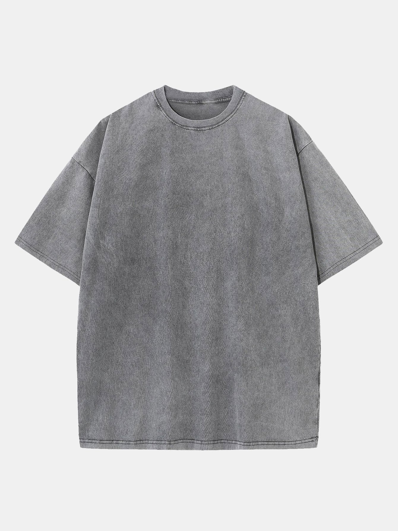 Gewaschenes, verwaschenes T-Shirt mit Drop Shoulder - Image 2