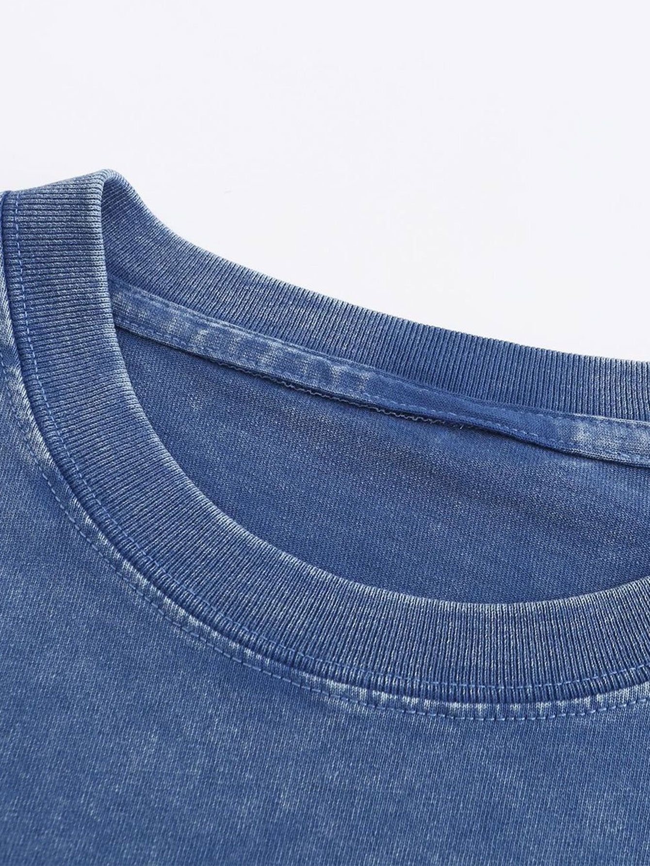 Gewaschenes, verwaschenes T-Shirt mit Drop Shoulder - Image 9