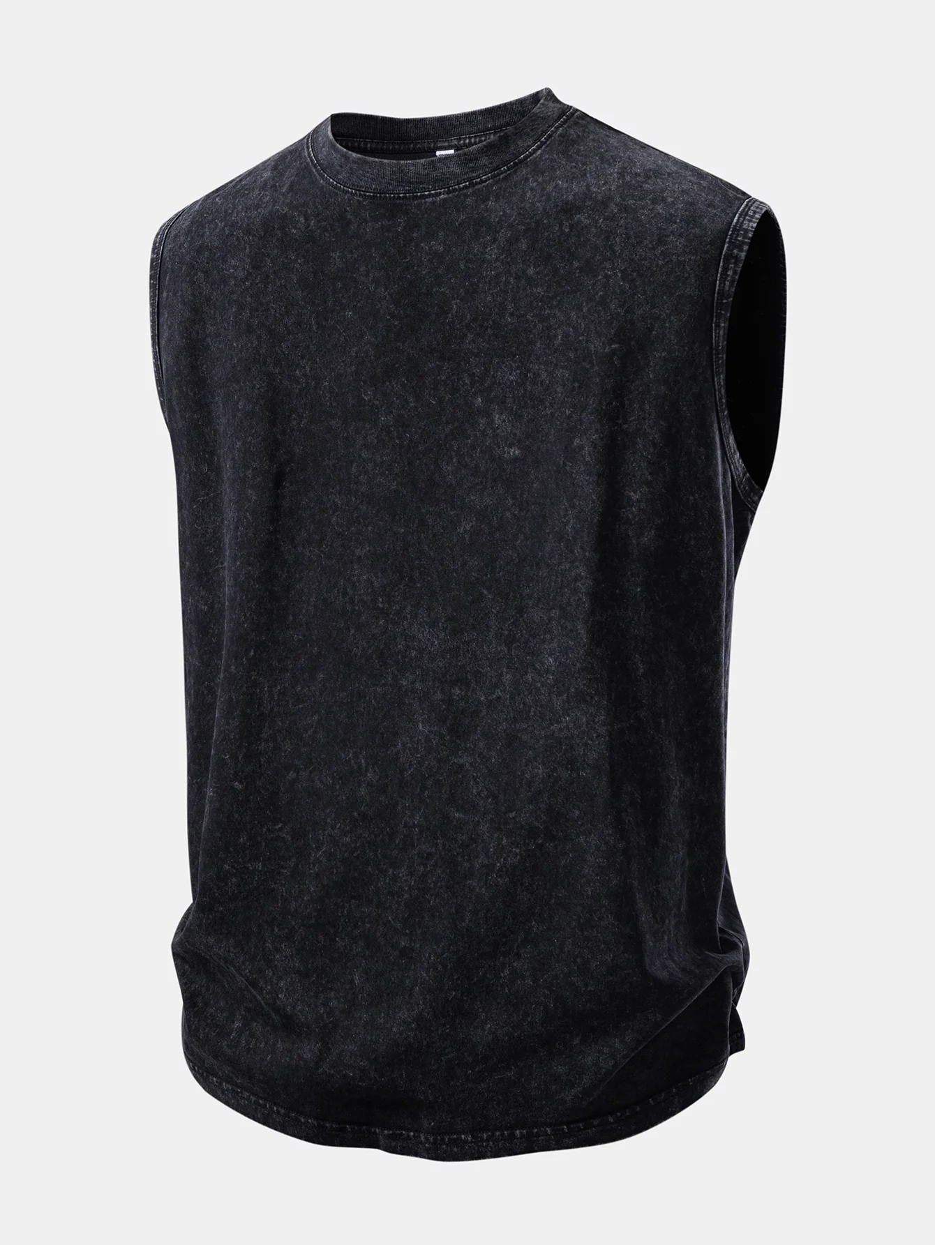 Washed Distressed Tank Top & Washed Distressed Drawstring Shorts - Image 2