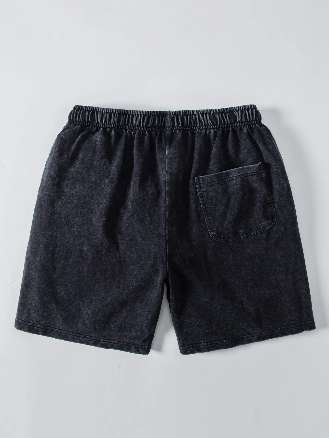 Washed Distressed Drop Shoulder Oversize T-Shirt & Drawstring Shorts - Image 5