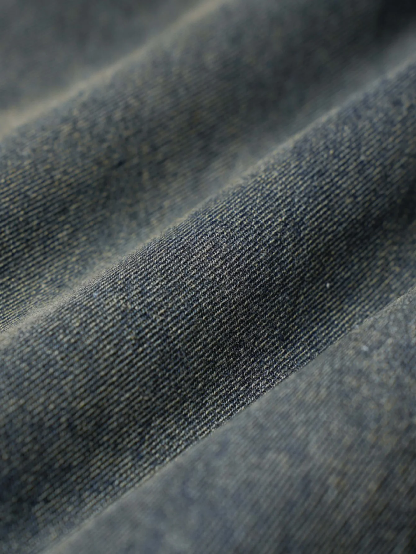 Gewaschene Used-Look Weitbein Baggy Denim-Hose - Image 8