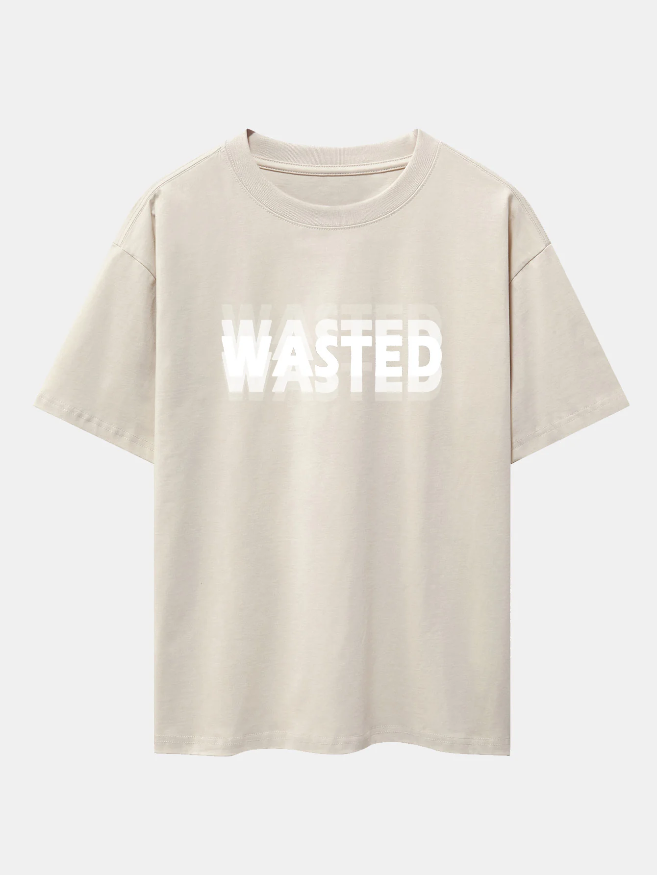 Wasted Print Oversize T-Shirt mit überschnittenen Schultern - Image 10