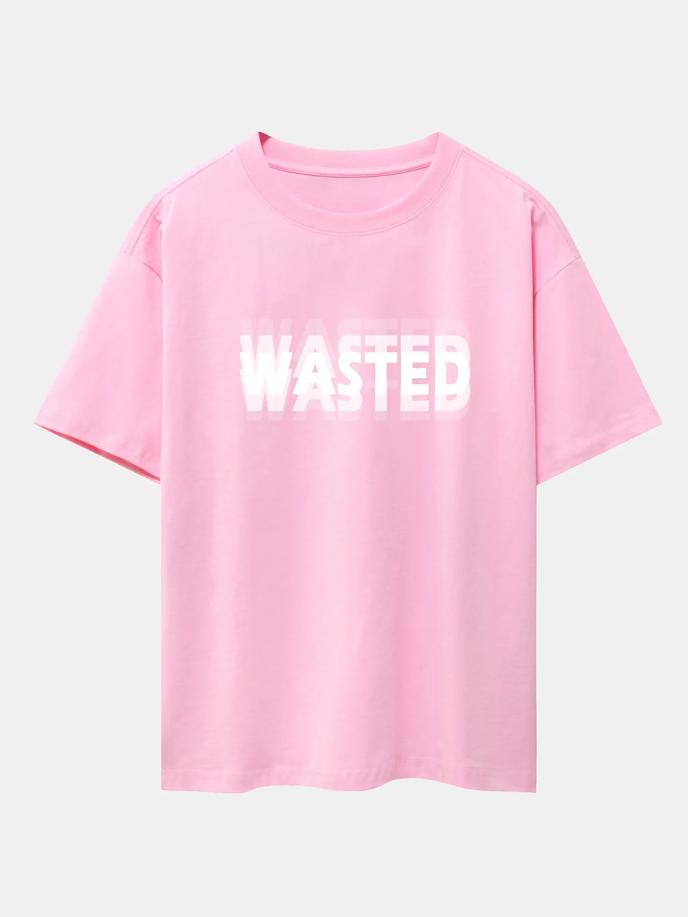 Wasted Print Oversize T-Shirt mit überschnittenen Schultern - Image 12