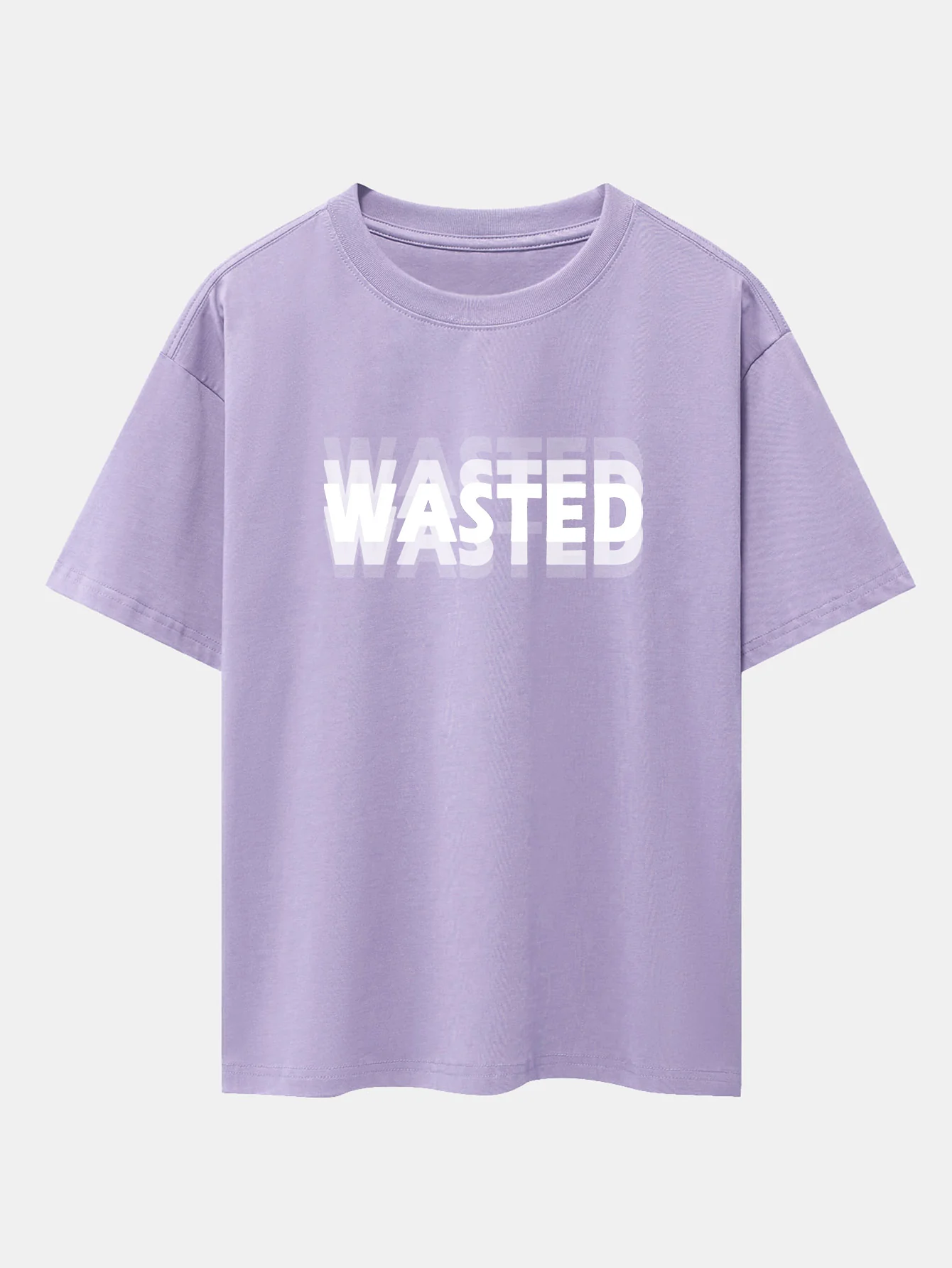 Wasted Print Oversize T-Shirt mit überschnittenen Schultern - Image 15