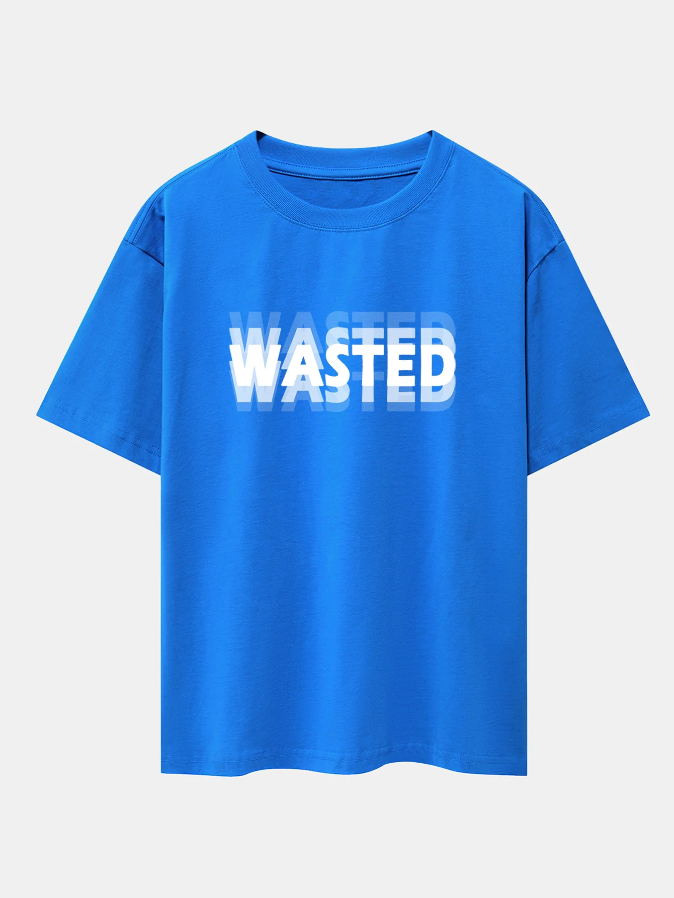 Wasted Print Oversize T-Shirt mit überschnittenen Schultern - Image 7