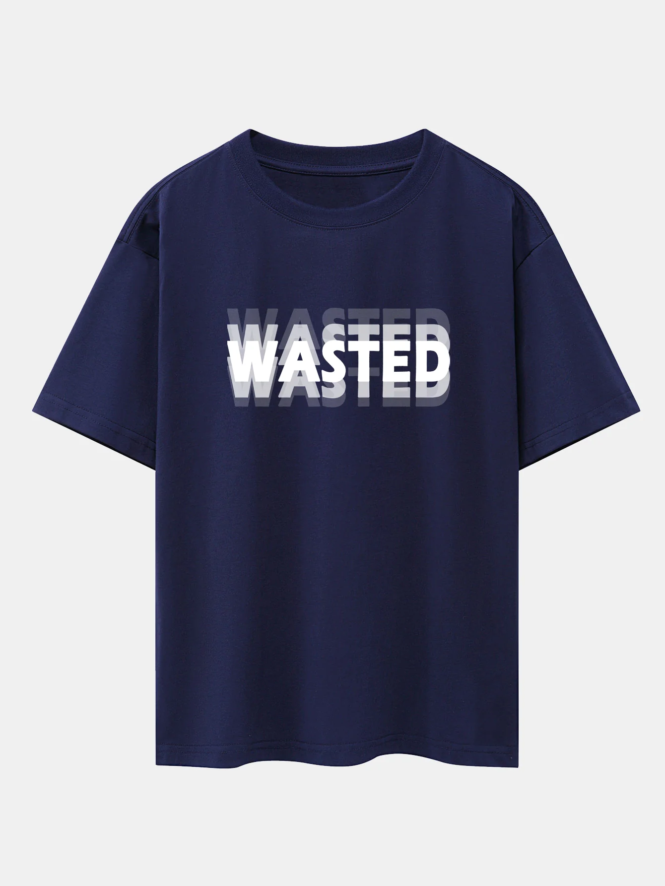 Wasted Print Oversize T-Shirt mit überschnittenen Schultern - Image 9