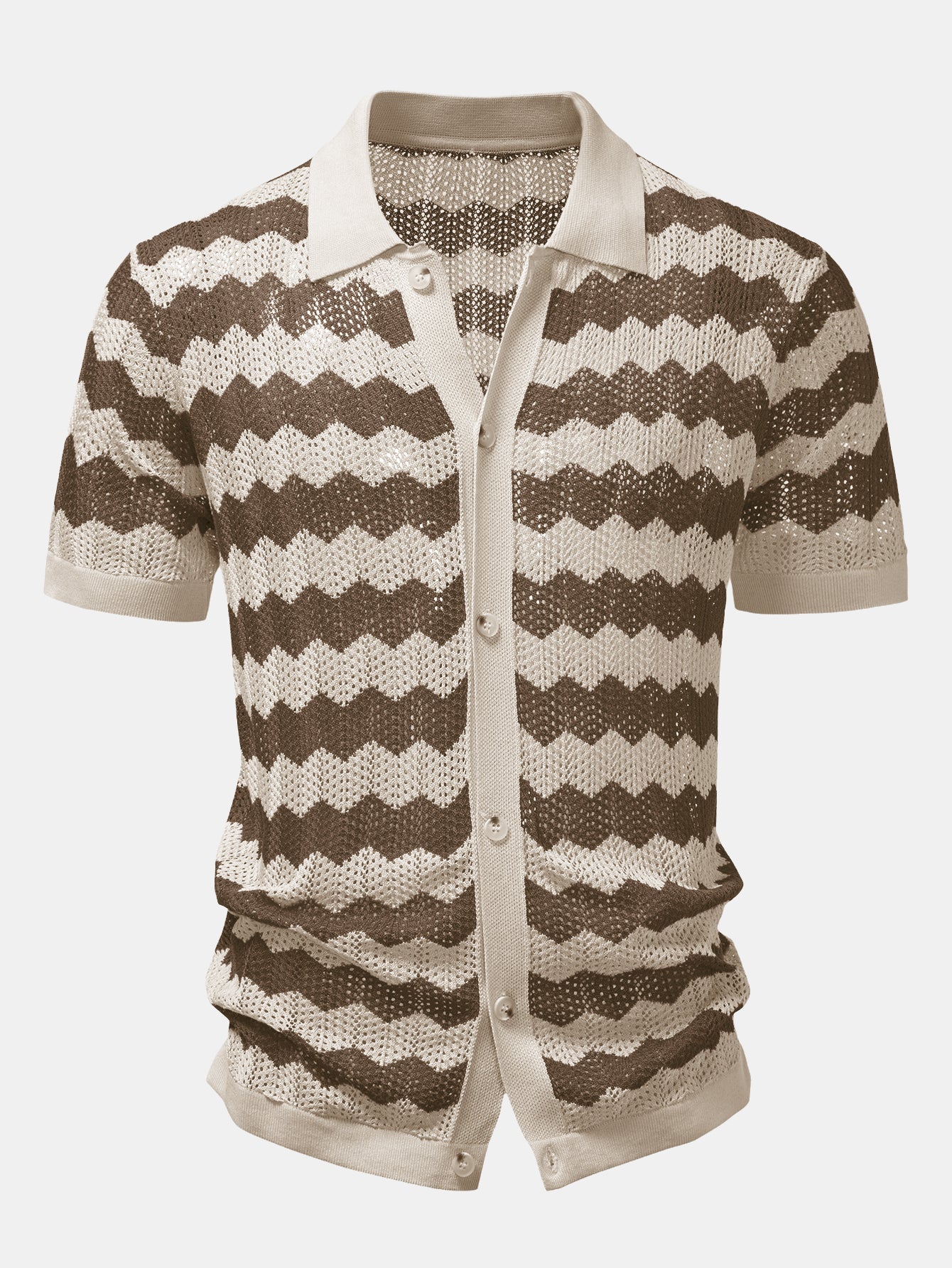 Wave Crochet Shirt - Image 3