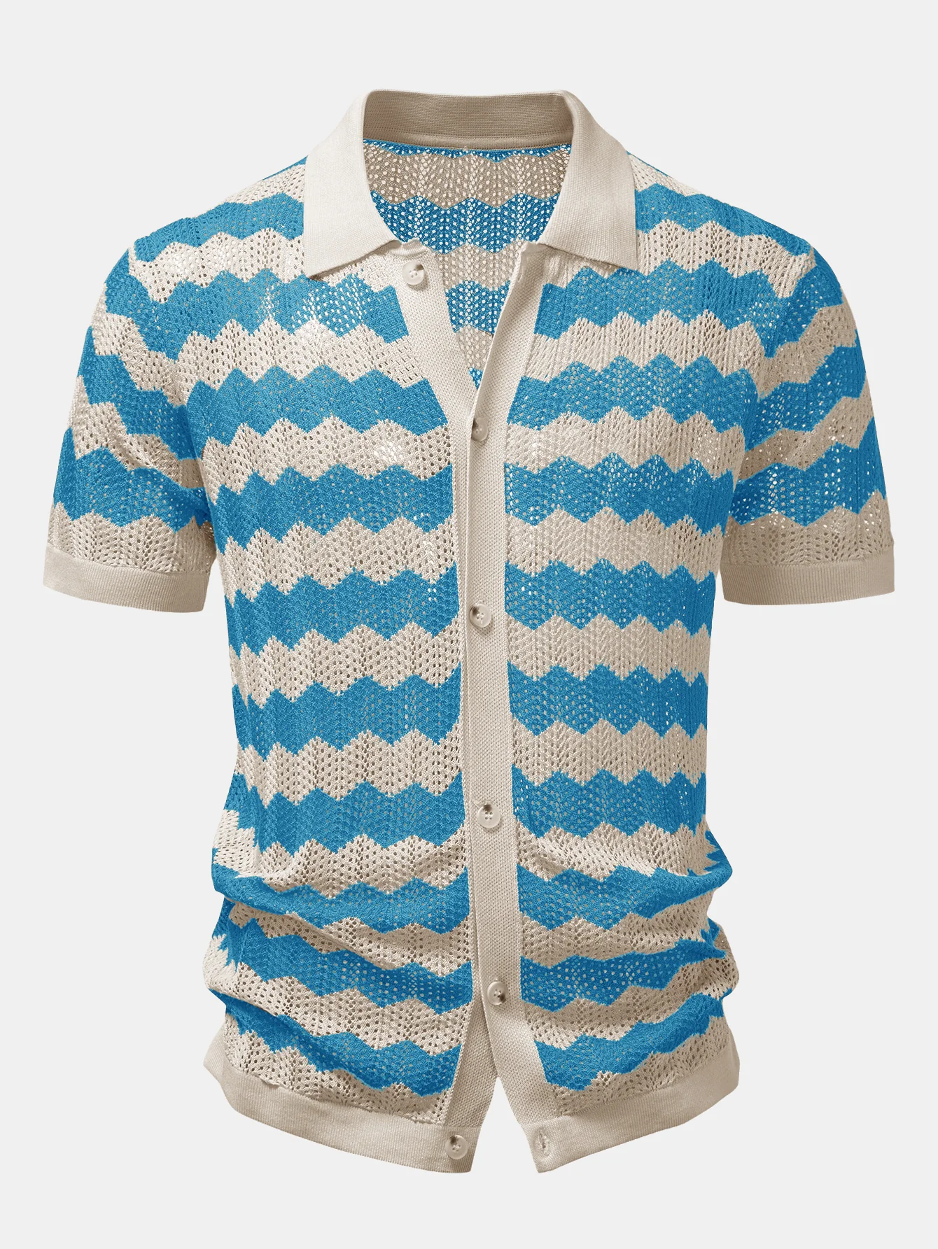 Wave Crochet Shirt - Image 5