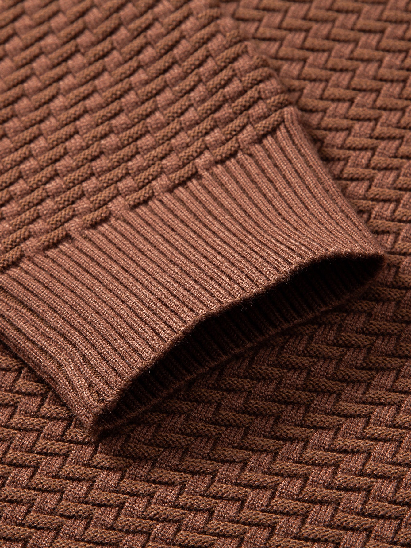 Wave Jacquard Pullover mit Viertel-Reißverschluss - Image 10
