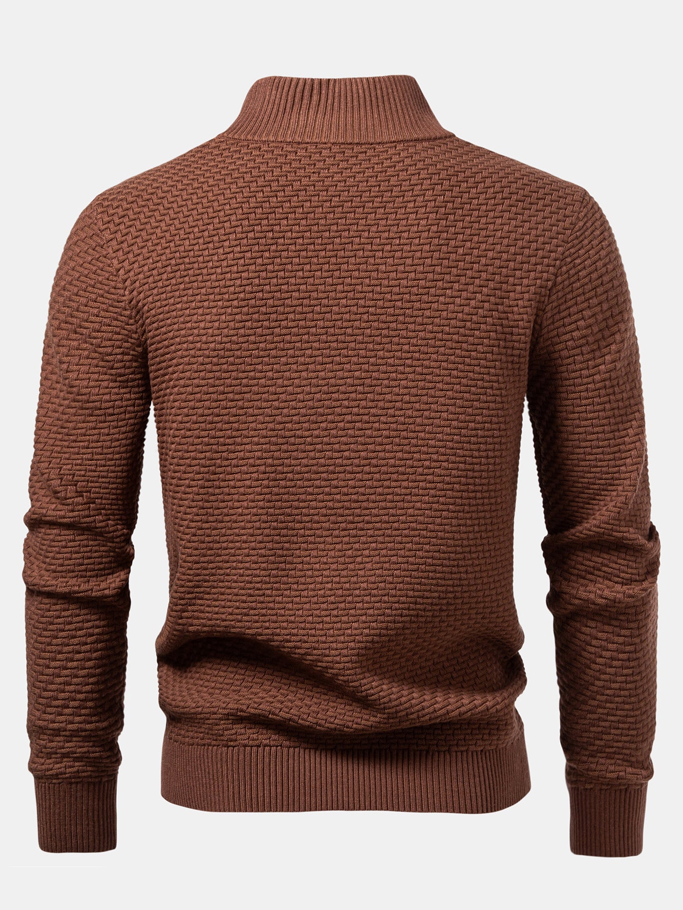 Wave Jacquard Pullover mit Viertel-Reißverschluss - Image 2