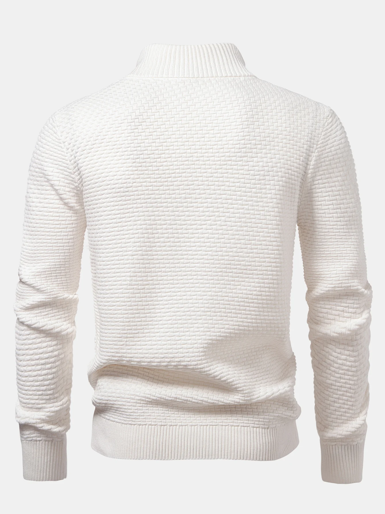 Wave Jacquard Pullover mit Viertel-Reißverschluss - Image 6