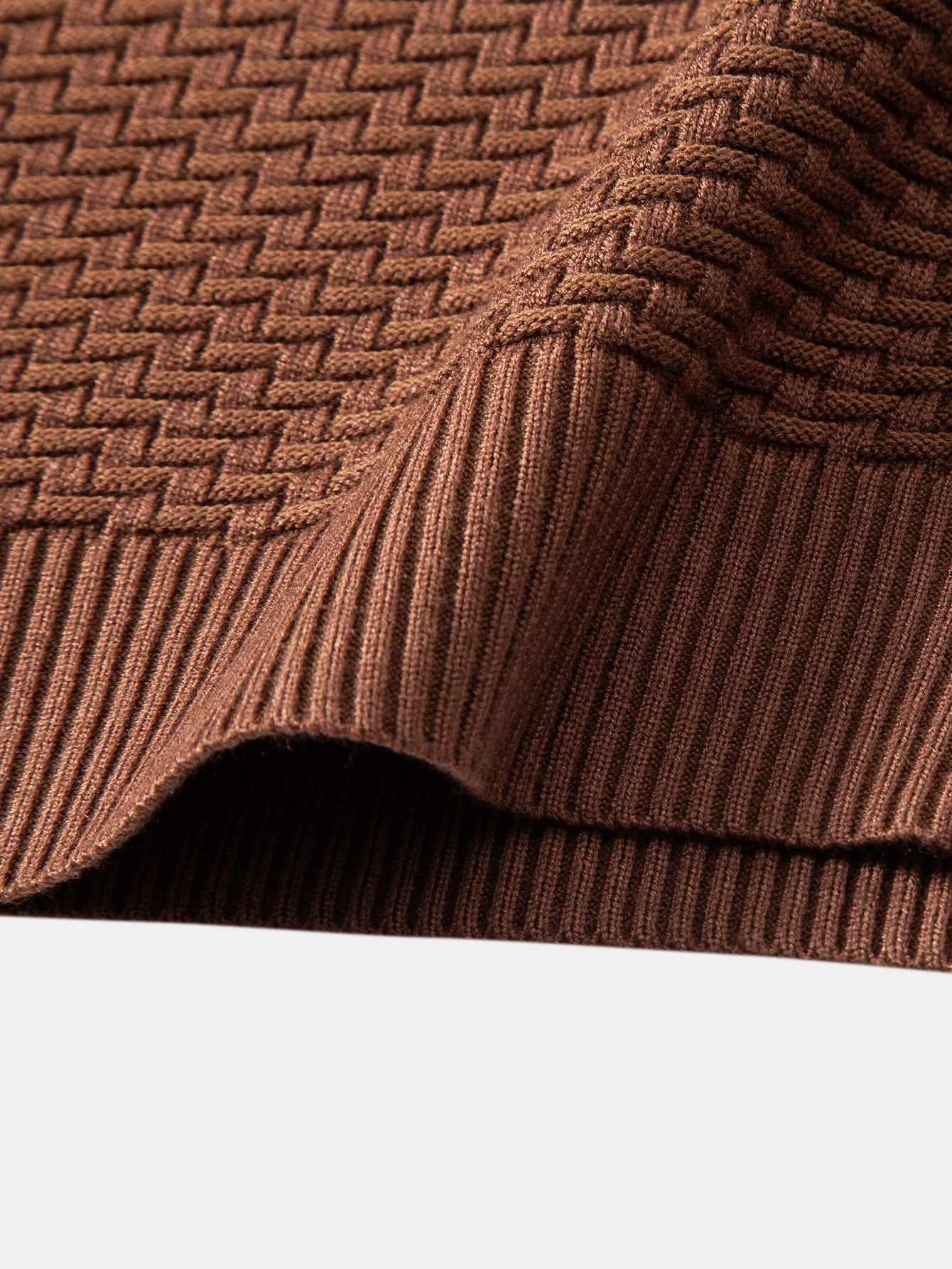 Wave Jacquard Pullover mit Viertel-Reißverschluss - Image 9