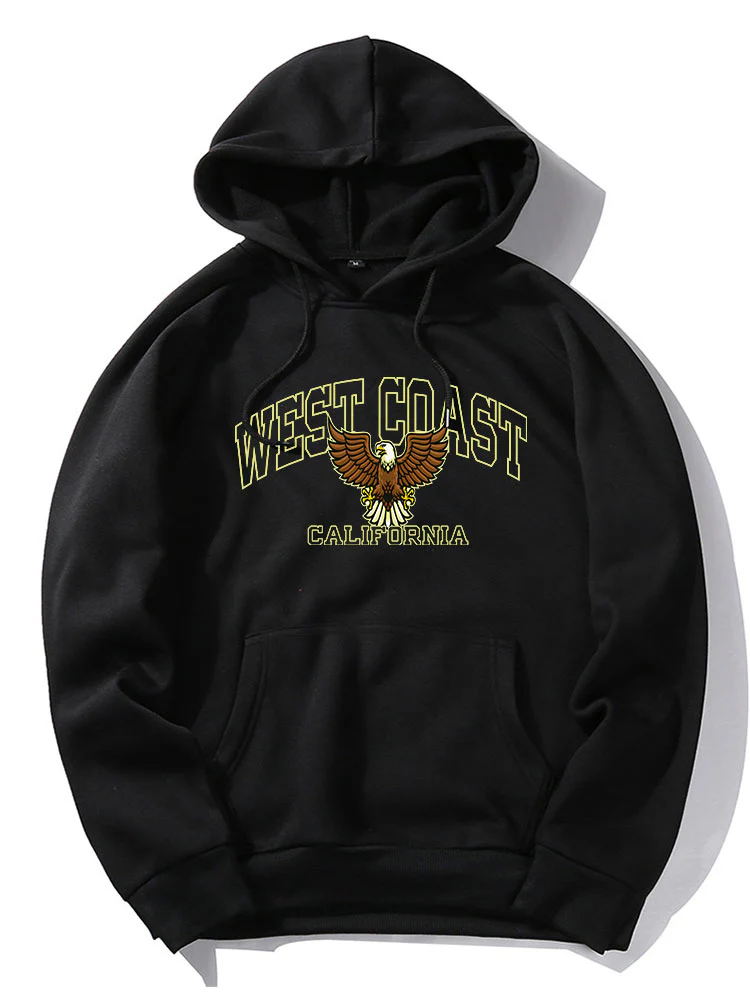 West Coast Eagle Print Hoodie - Image 3